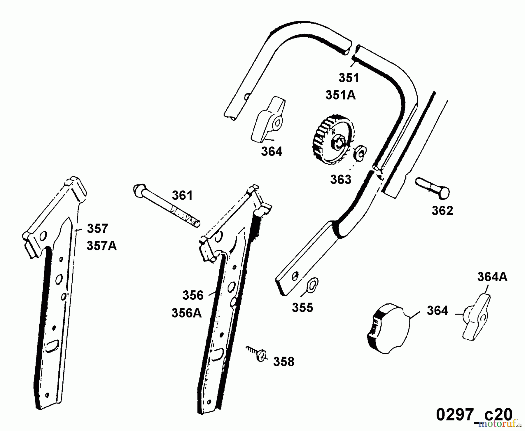  Wolf-Garten Akkumäher mit Antrieb 6.42 ACA 4946000 Serie A  (1996) Unterholm