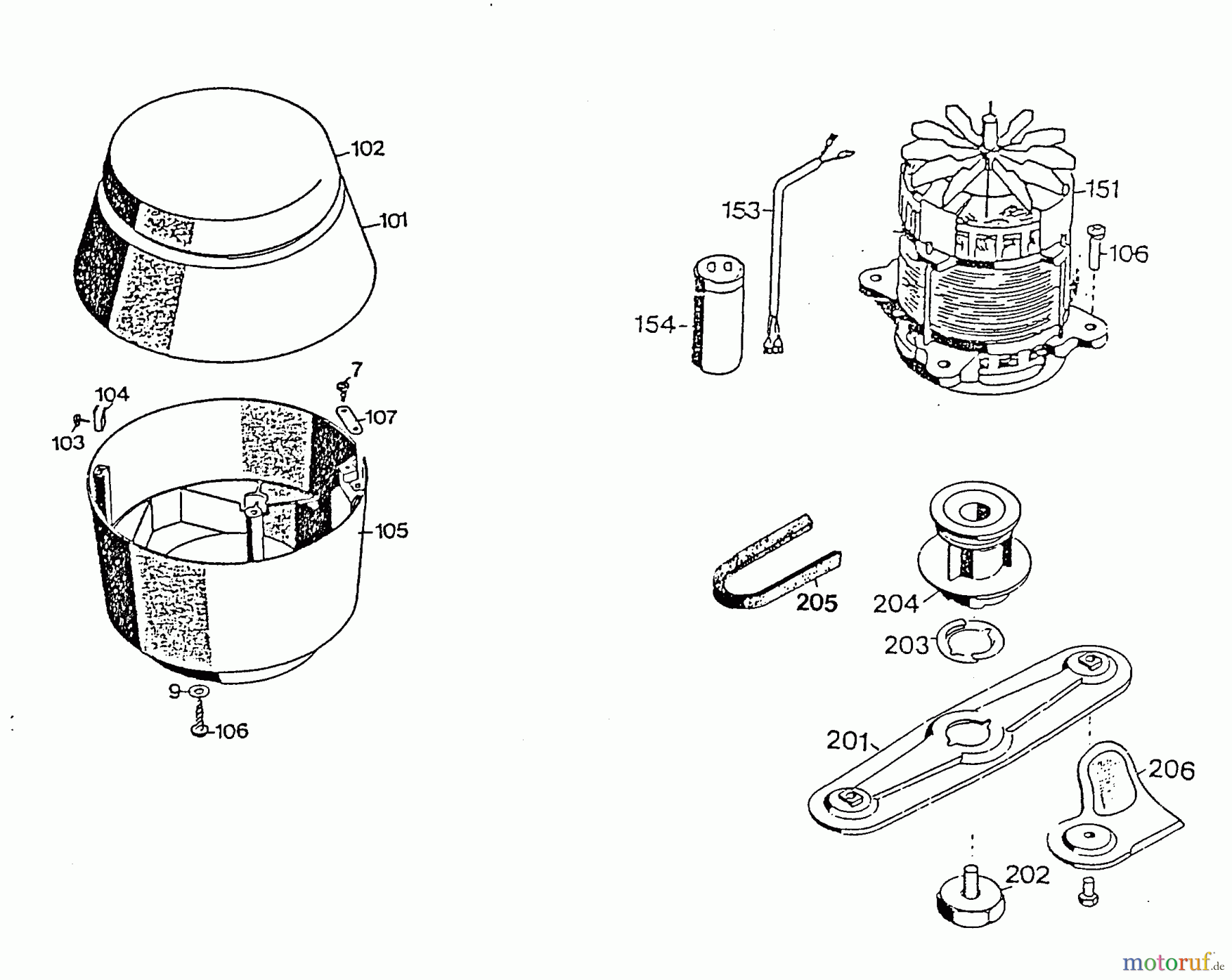  Wolf-Garten Elektromäher mit Antrieb 6.42 EA 4925080 Serie E  (1998) Elektromotor, Messer