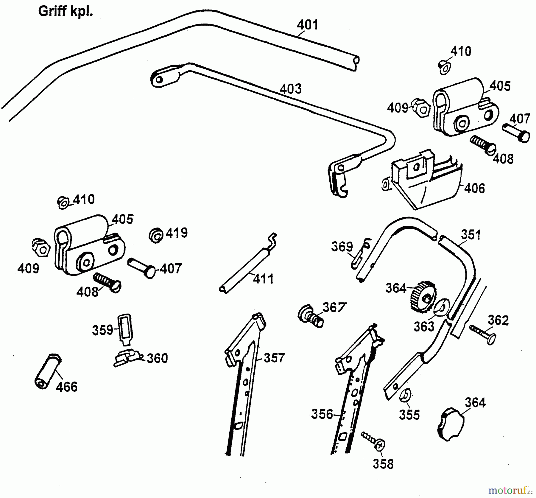  Wolf-Garten Motormäher 4.42 TB 4763005 Serie A  (1999) Holm