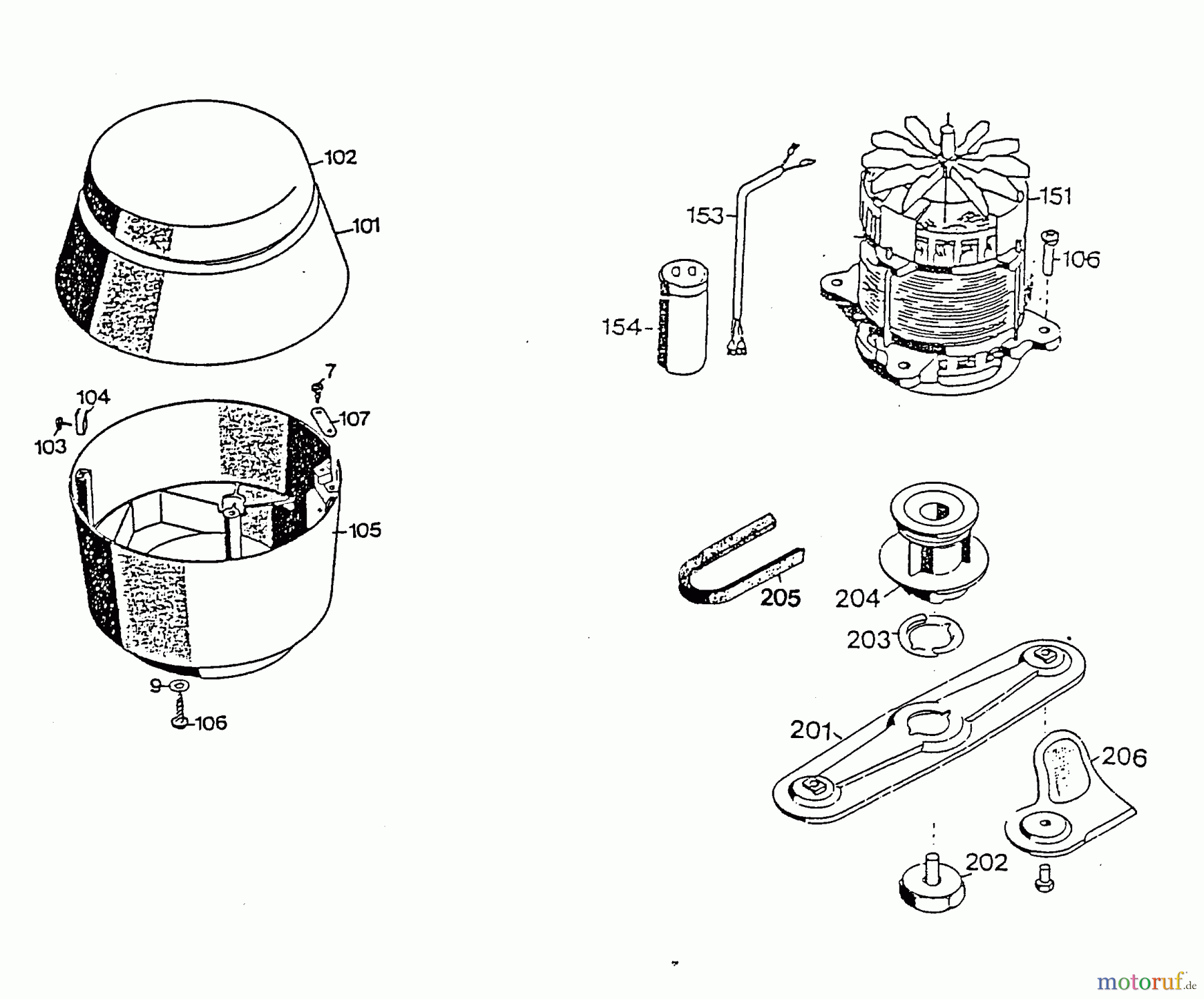  Wolf-Garten Elektromäher mit Antrieb 6.42 EA 4925083 Serie D  (1996) Elektromotor, Messer