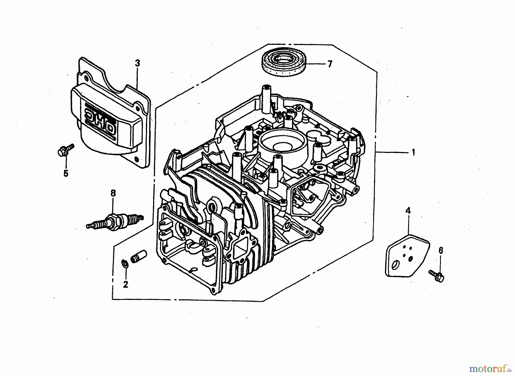  Wolf-Garten Benzinmotoren Honda GCV 135 2098070  (2003) Zylinder