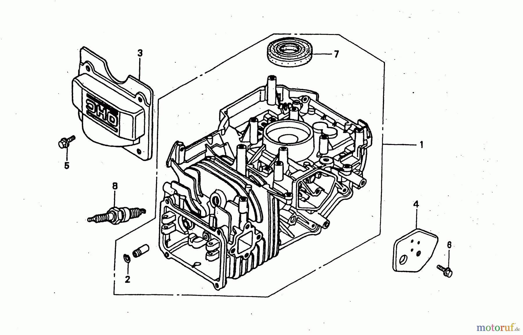  Wolf-Garten Benzinmotoren Honda GCV 135 2098000-135  (2004) Zylinder