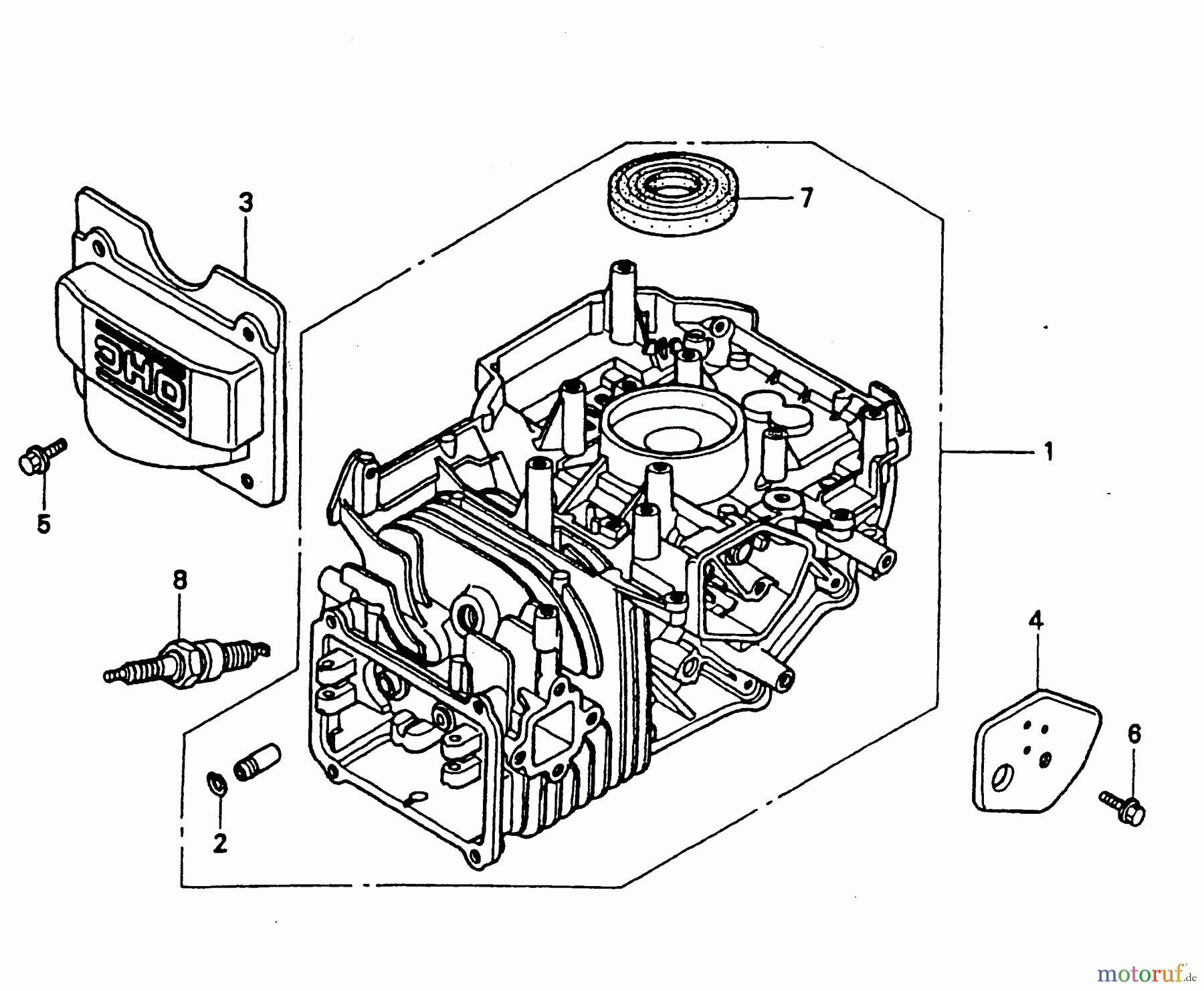  Wolf-Garten Benzinmotoren Honda GCV 160 2098000  (2003) Zylinder