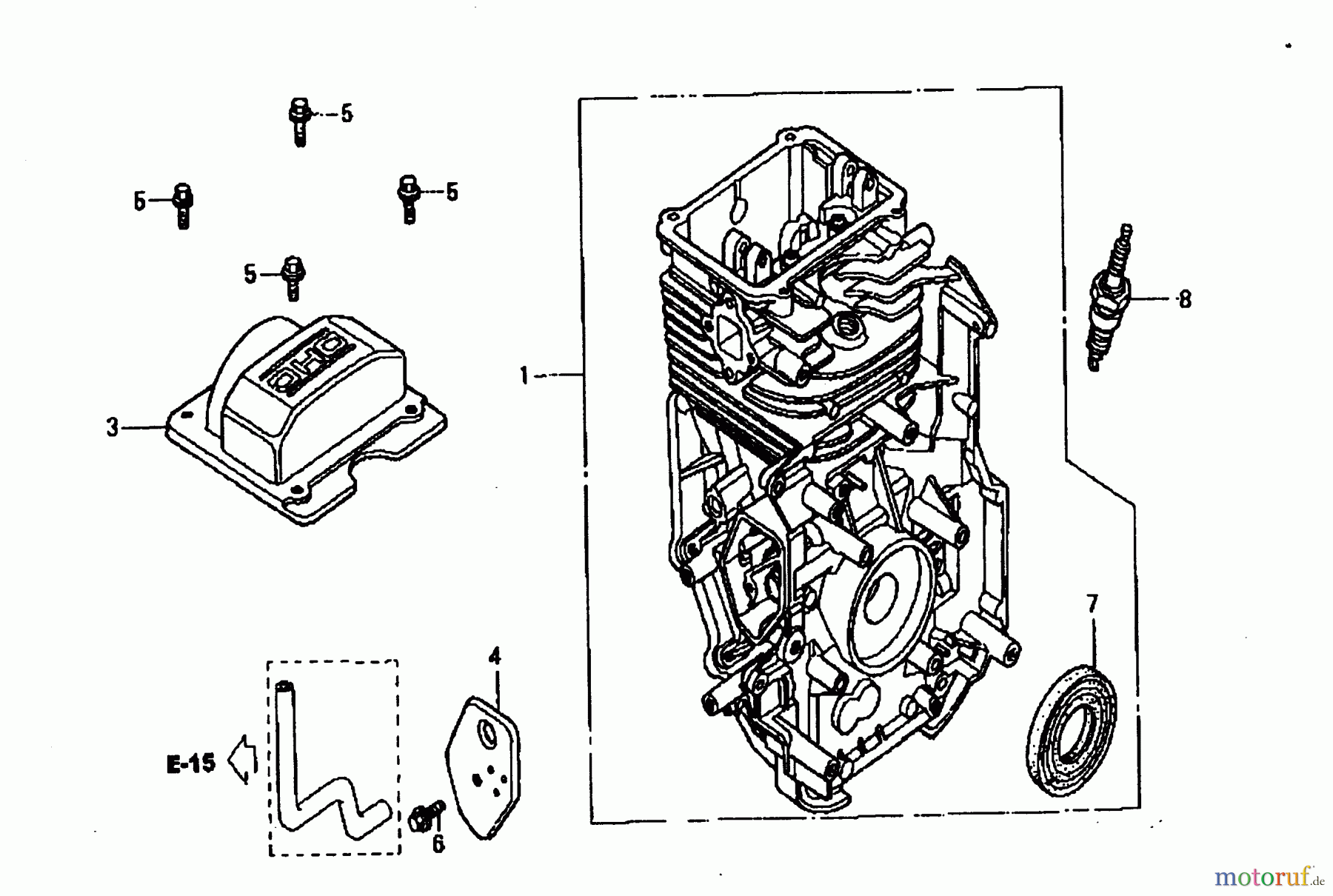  Wolf-Garten Benzinmotoren Honda GCV 135 2092000  (2006) Zylinder