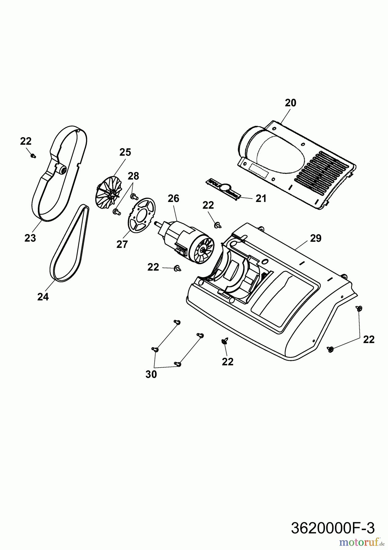  Wolf-Garten Rasenlüfter UL 33 E 3620000 Serie F  (2007) Elektromotor, Keilriemen