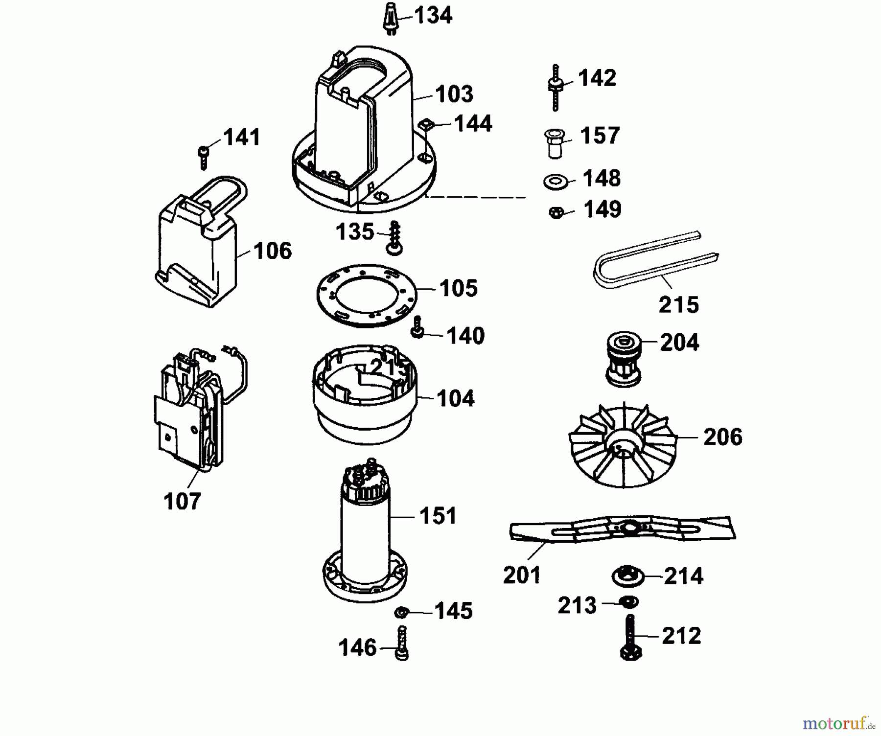  Wolf-Garten Akkumäher mit Antrieb Premio 40 ACA 4045000 Serie A  (2001) Elektromotor, Elektroteile, Messer