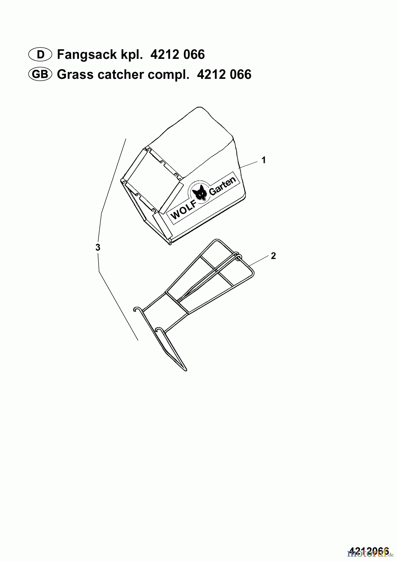  Wolf-Garten Motormäher 2.42 B Good-Line 4212000 Serie C  (2006) Grasfangsack