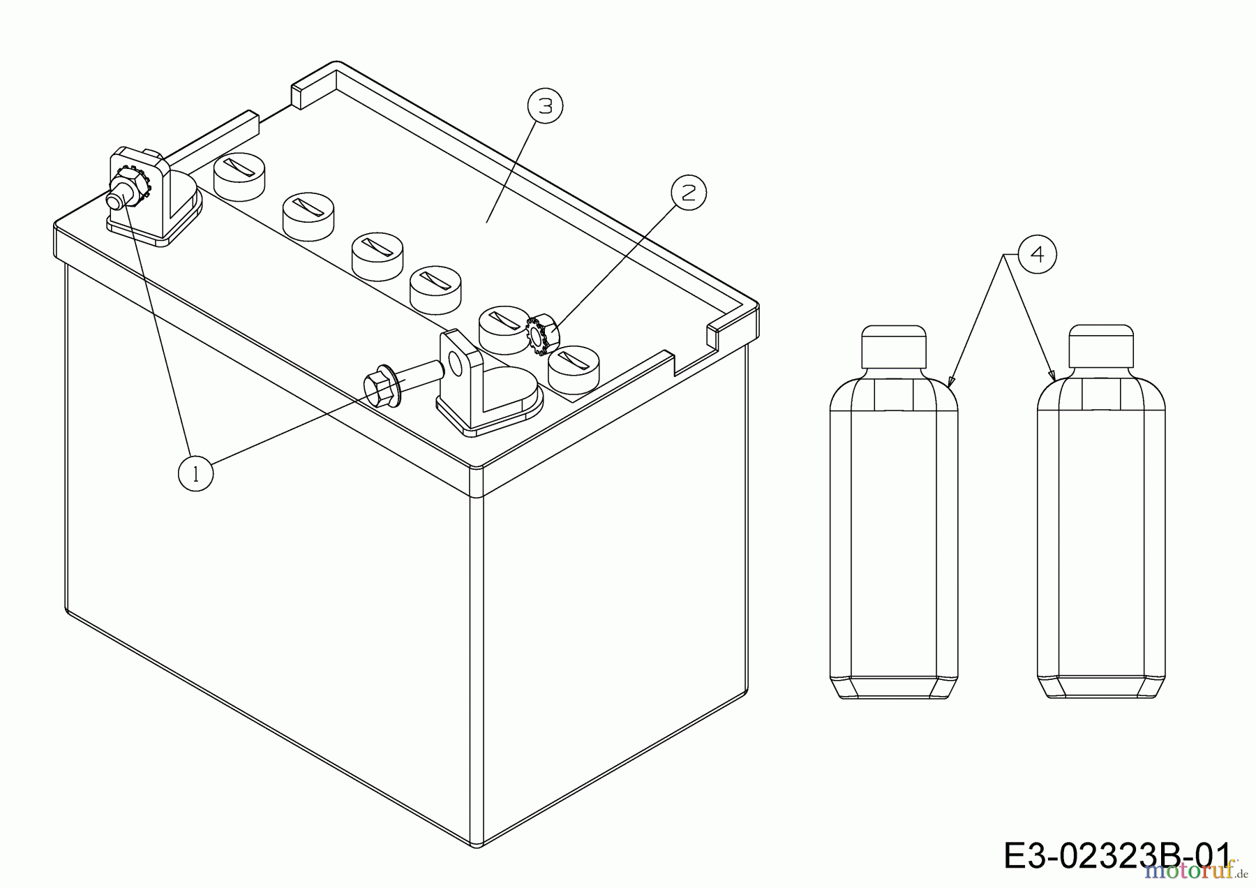  Wolf-Garten Rasentraktoren 92.130 T 13IH76WE650  (2019) Batterie