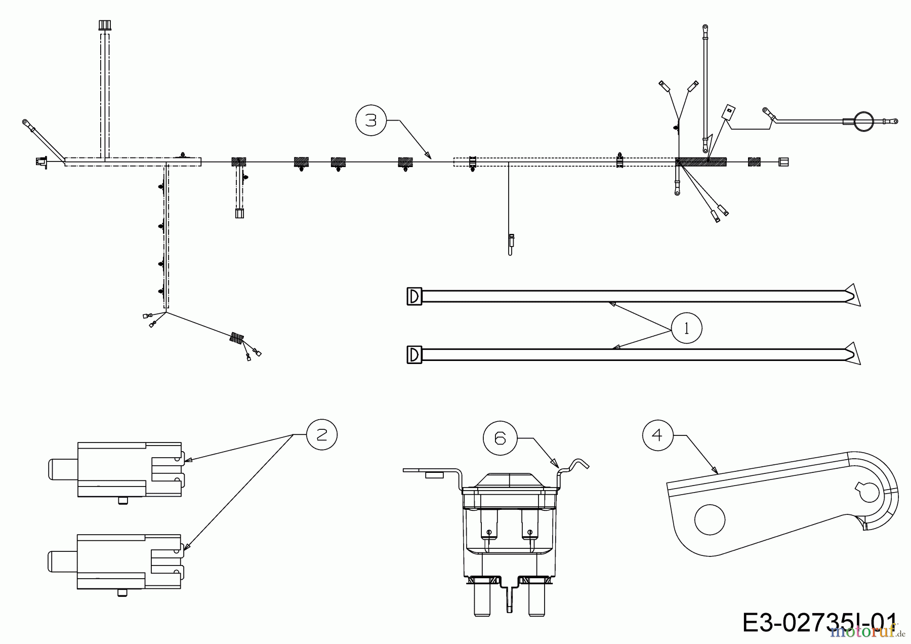  Wolf-Garten Rasentraktoren 96.130 T 13A776WF650  (2020) Elektroteile