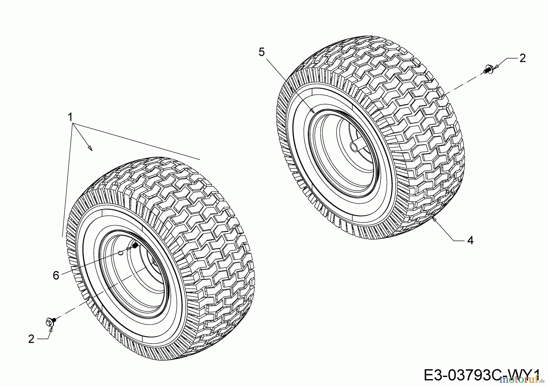  Wolf-Garten Rasentraktoren 96.130 T 13A776WF650  (2019) Räder hinten