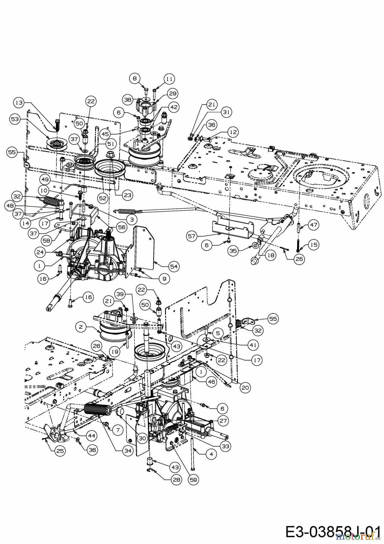  Wolf-Garten Rasentraktoren E 13/92 T 13I2765E650  (2017) Fahrantrieb, Variator