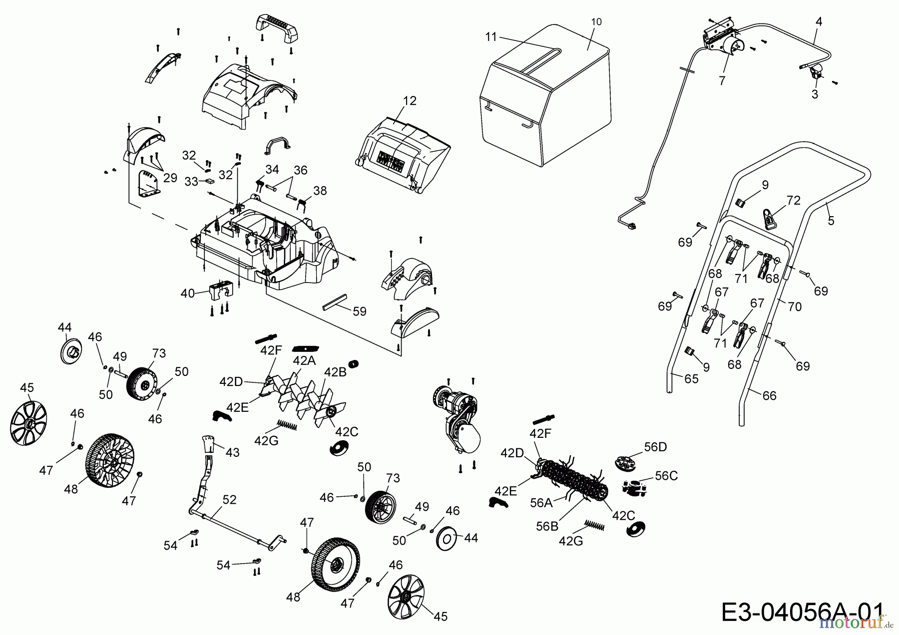  Wolf-Garten Elektrovertikutierer VA 303 E 16AFDFLA650  (2019) Grundgerät