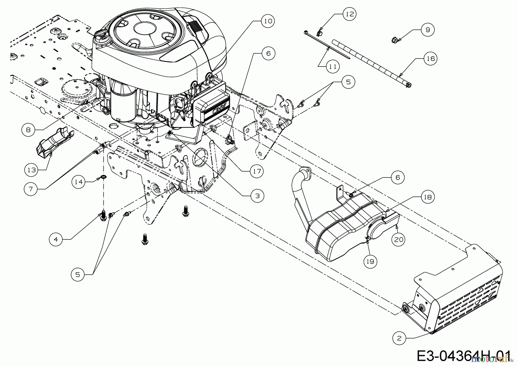  Wolf-Garten Rasentraktoren 96.130 T 13HH76WF650  (2019) Motorzubehör