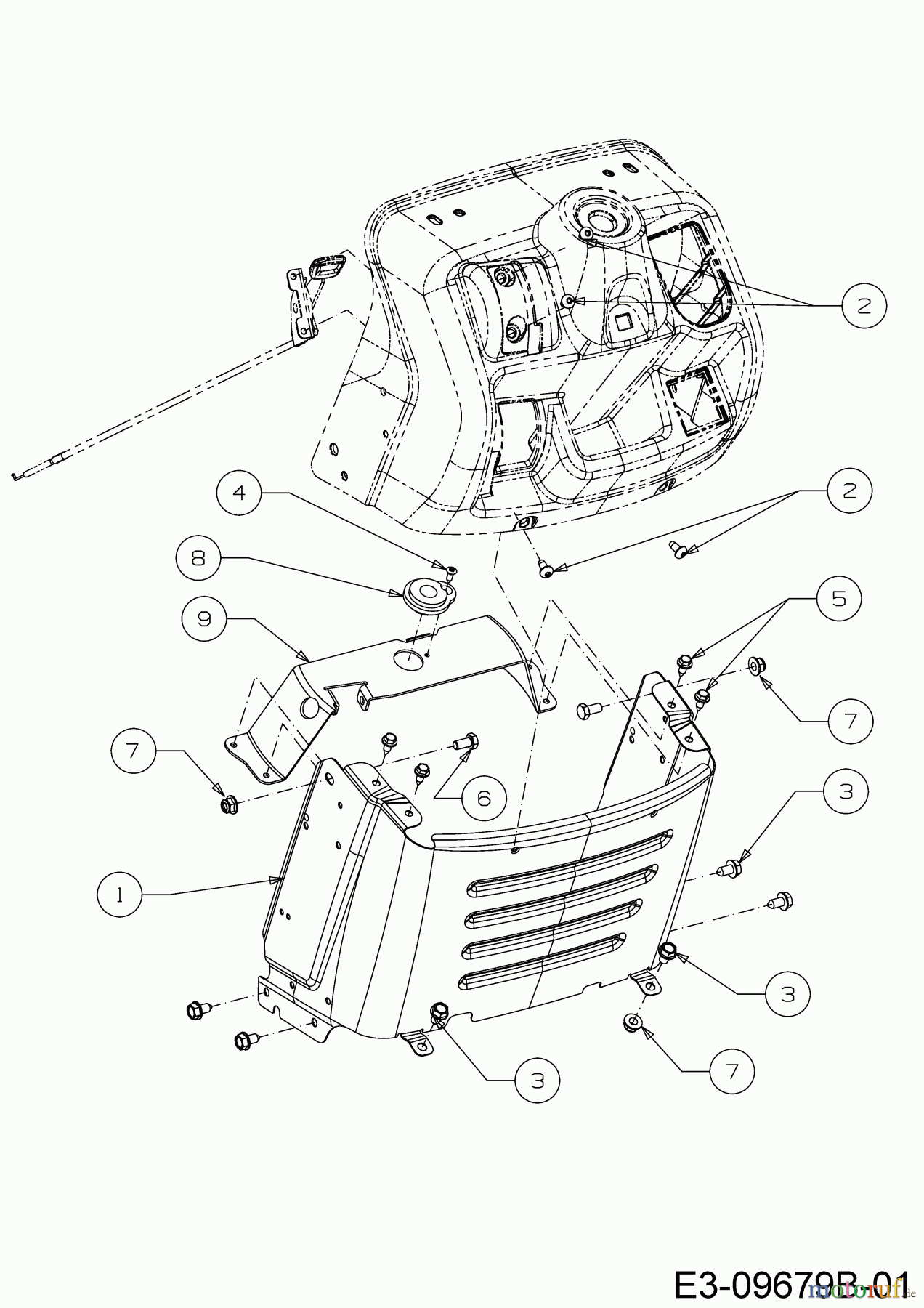  Wolf-Garten Rasentraktoren 105.180 H 13IT71WN650  (2019) Armaturenbrett