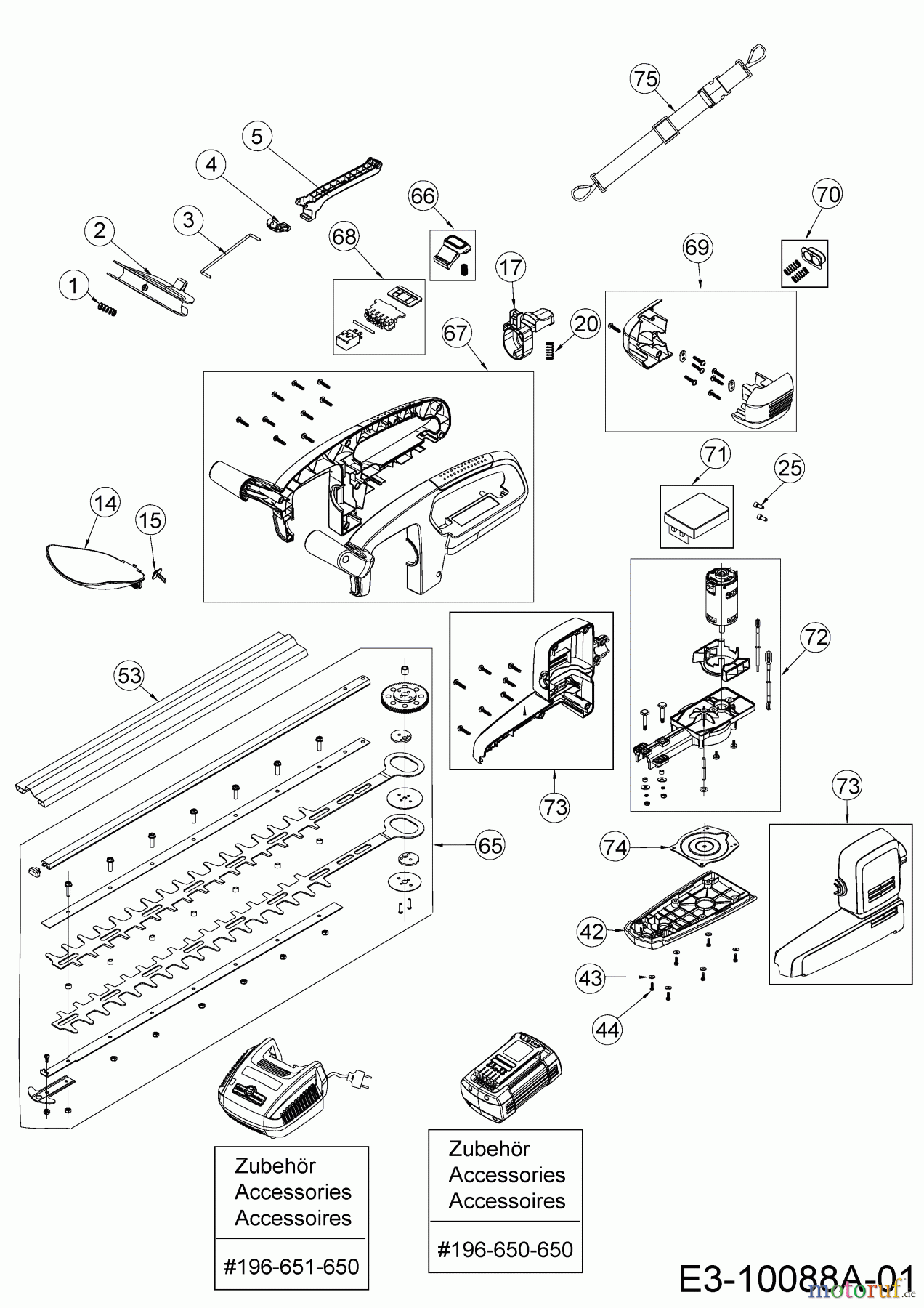  Wolf-Garten Akkuheckenscheren 72V Li-Ion Power 55 H 41AG0DN-650  (2020) Grundgerät