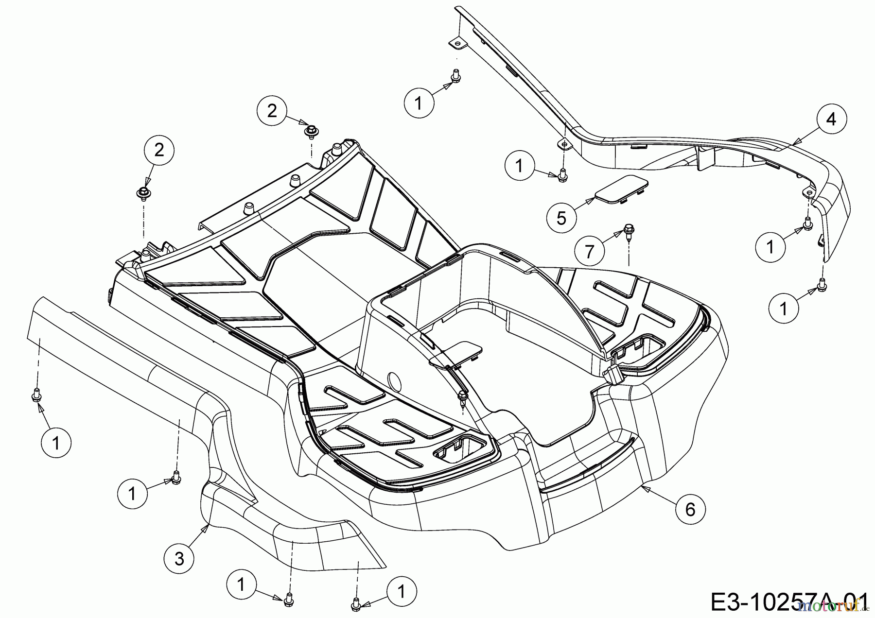  Wolf-Garten Rasentraktoren Scooter Hydro 13A221SD650  (2019) Trittbrett