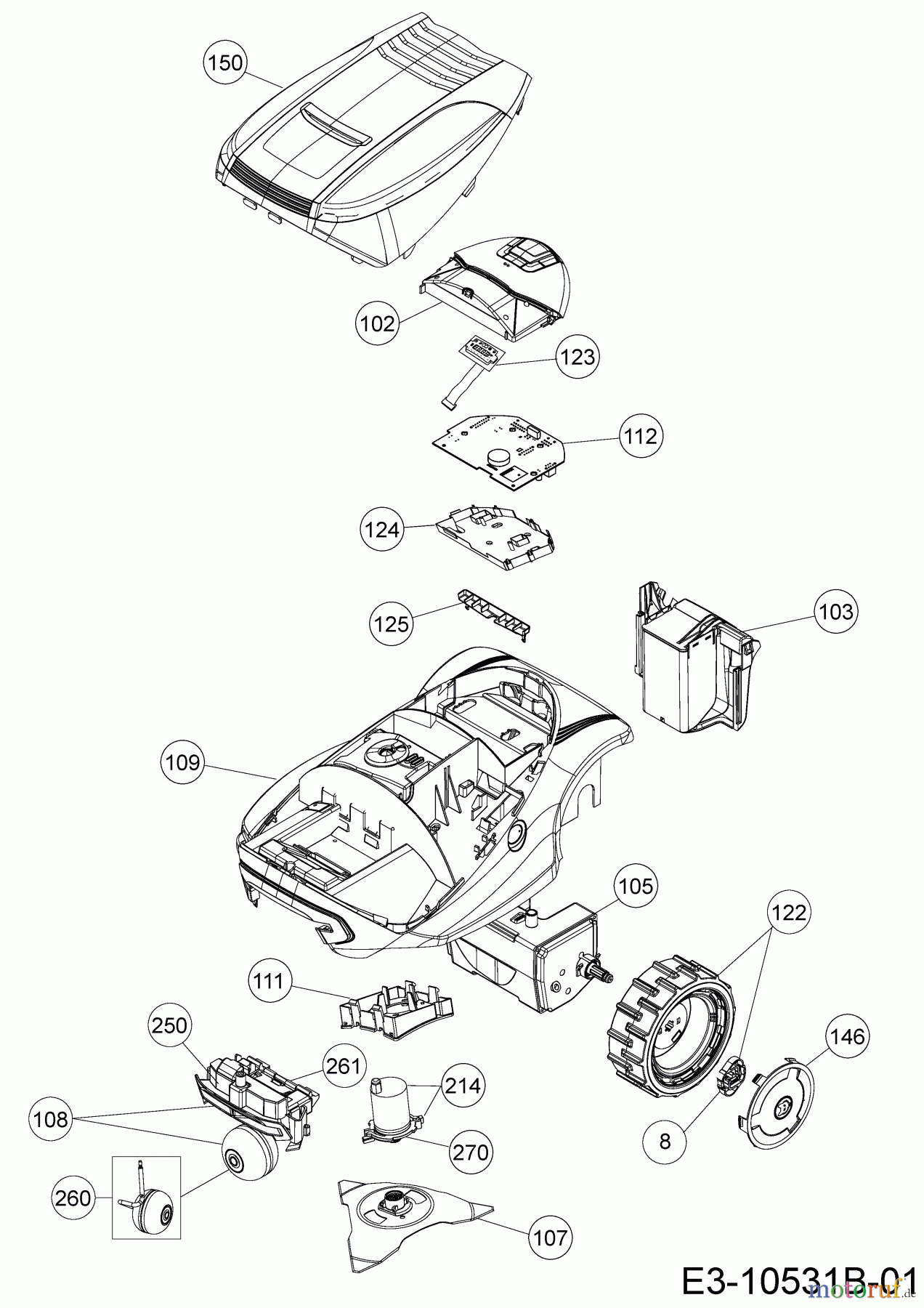  Wolf-Garten Mähroboter Loopo M1500 22BCDAEA650  (2019) Grundgerät