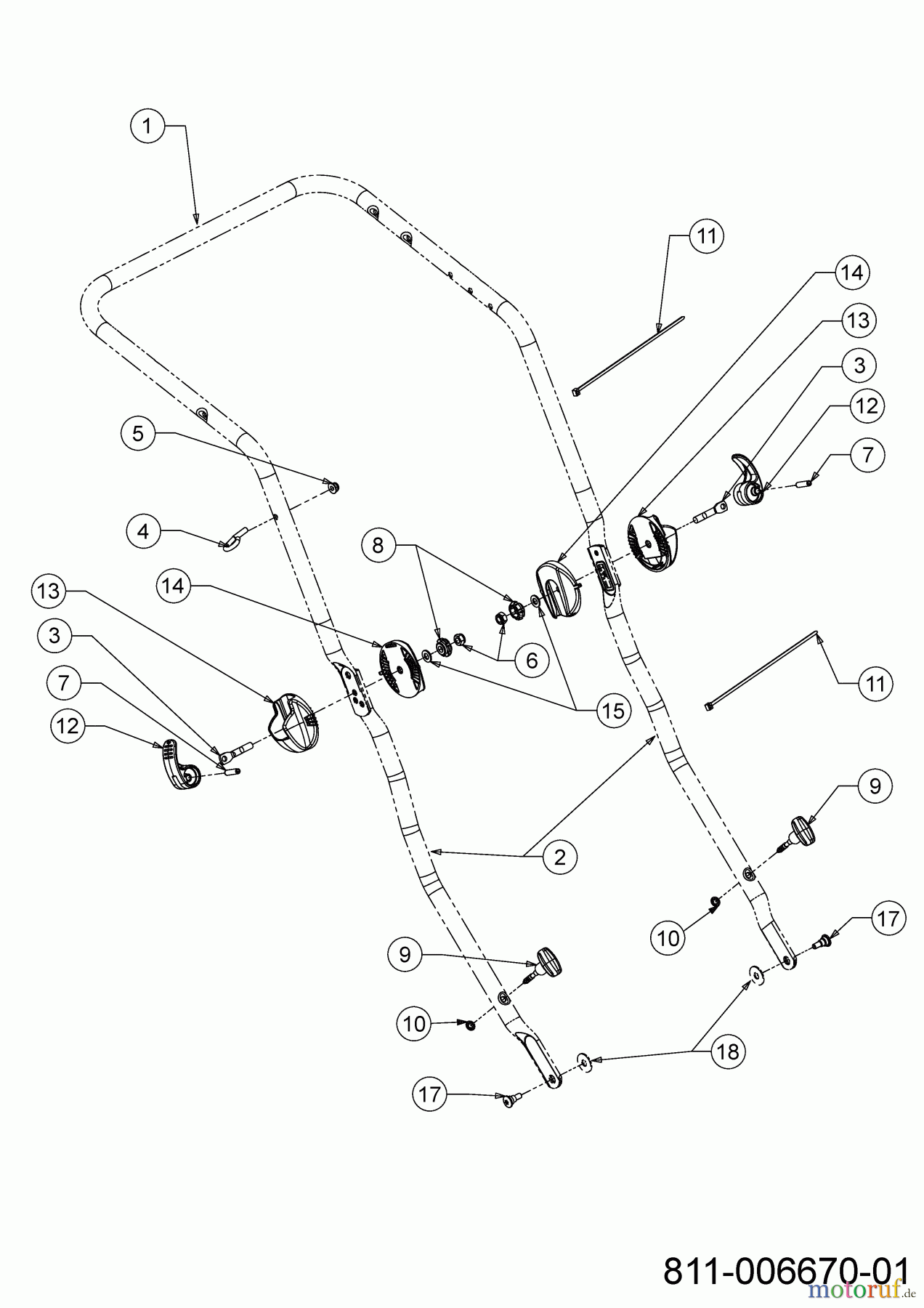  Wolf-Garten Motormäher mit Antrieb A 460 ASPHW 12DWTV5E650 (2022) Holm