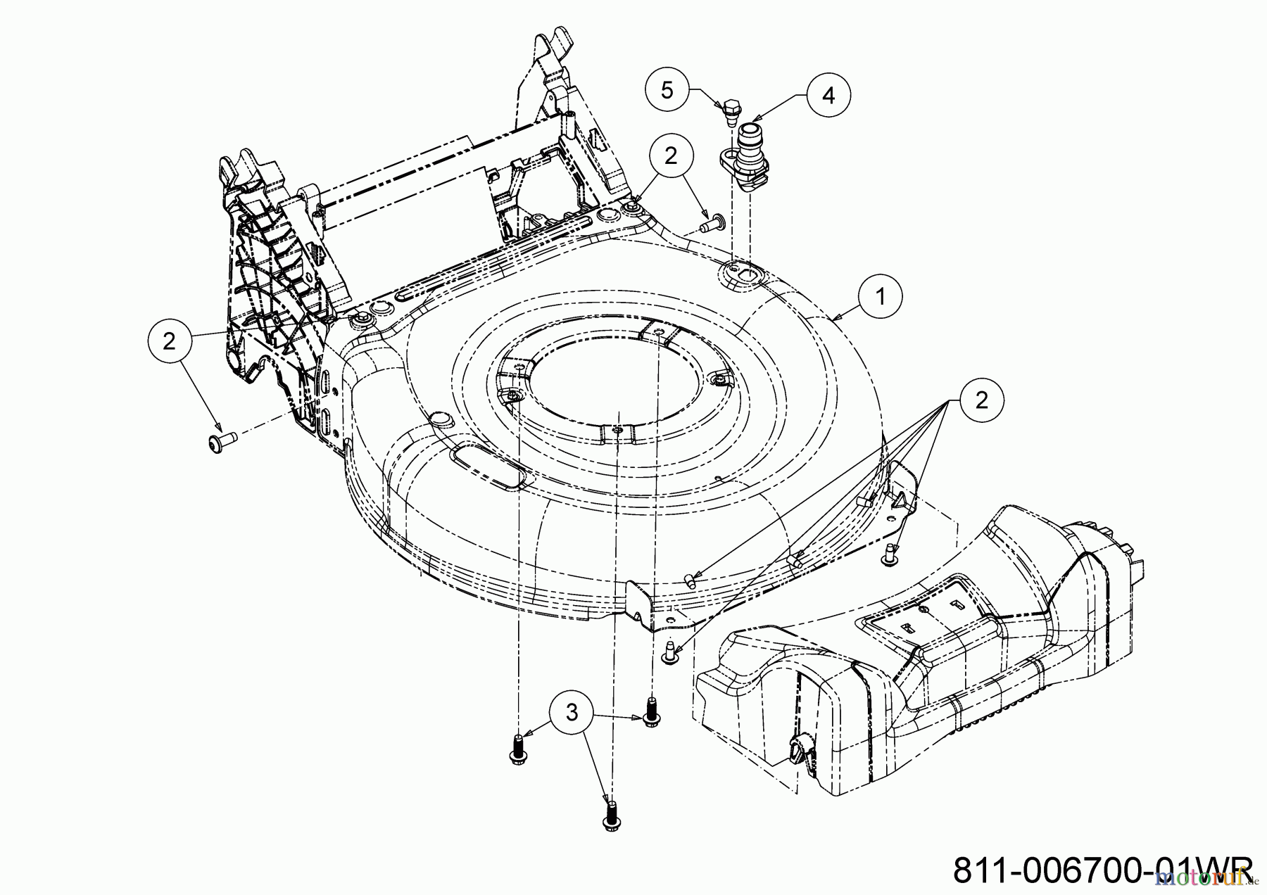  Wolf-Garten Motormäher mit Antrieb A 460 ASPHW 12DWTV5E650 (2022) Mähwerksgehäuse