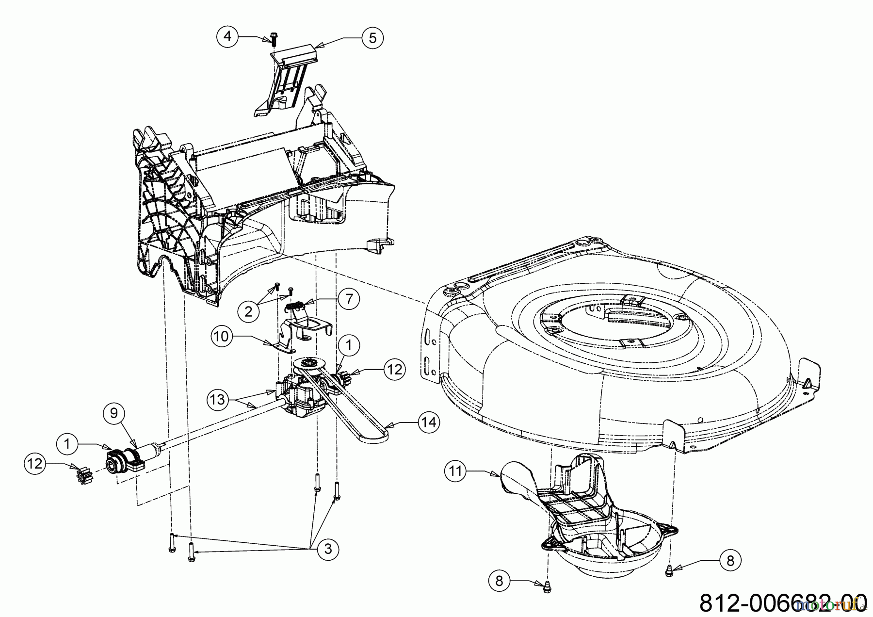  Wolf-Garten Motormäher mit Antrieb A 460 ASPHW 12CWTV5E650 (2021) Getriebe, Keilriemen