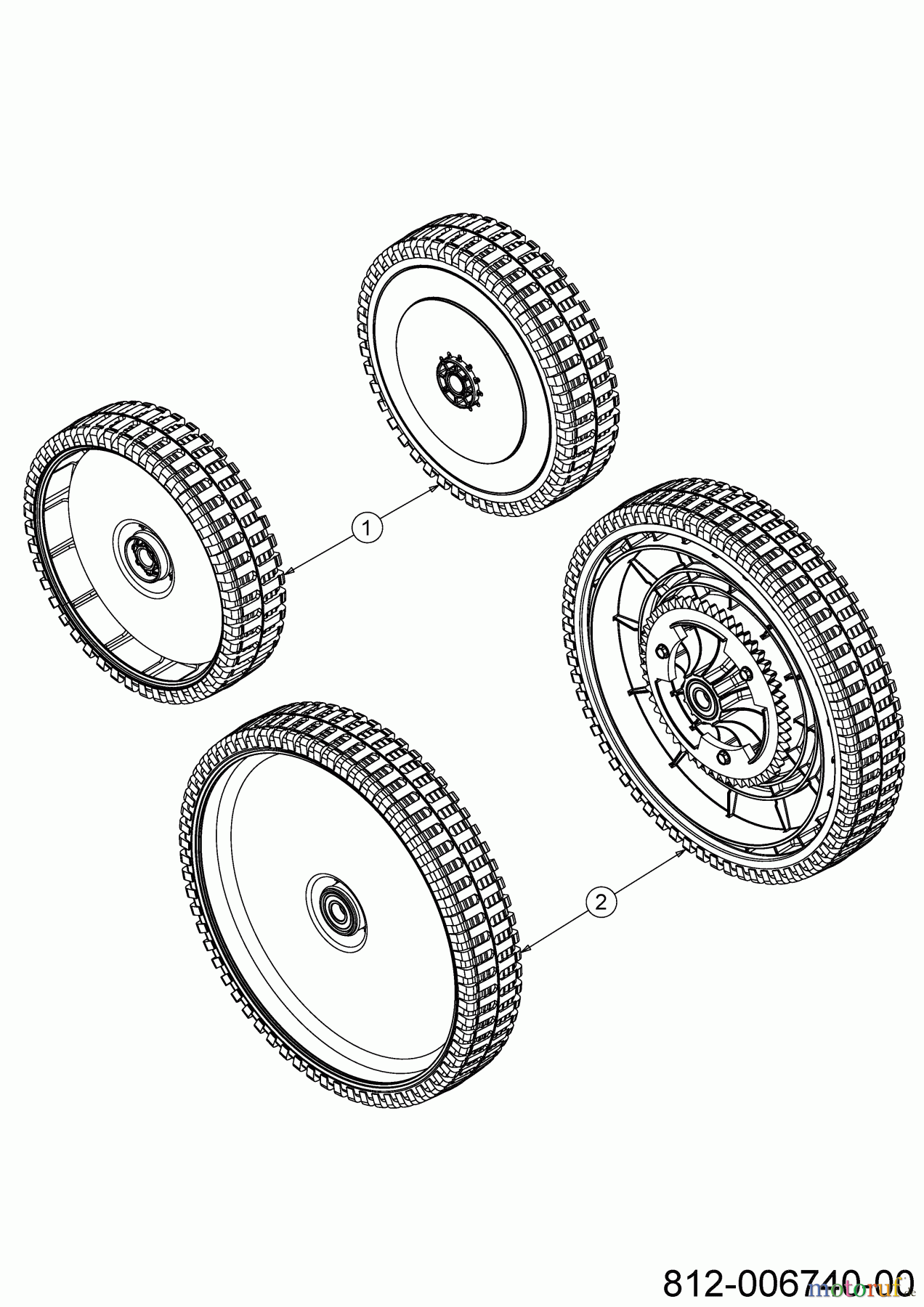  Wolf-Garten Motormäher mit Antrieb A 530 ASPHWIS 12AYPV8B650 (2022) Räder