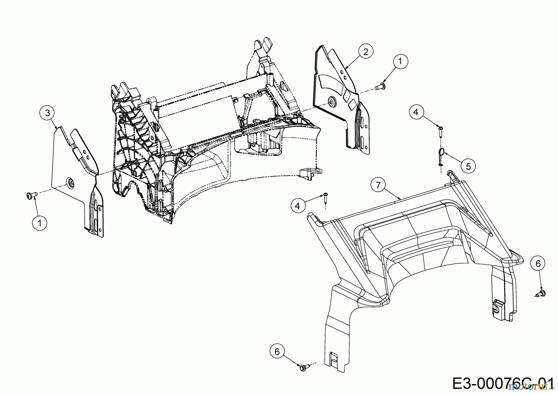  Wolf-Garten Motormäher mit Antrieb A 460 ASPHW 12DWTV5E650 (2022) Abdeckung hinten