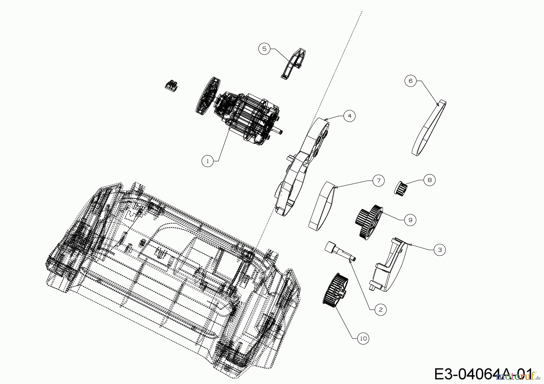  Wolf-Garten Elektrovertikutierer VA 303 E 16BFDFLA650 (2022) Antrieb