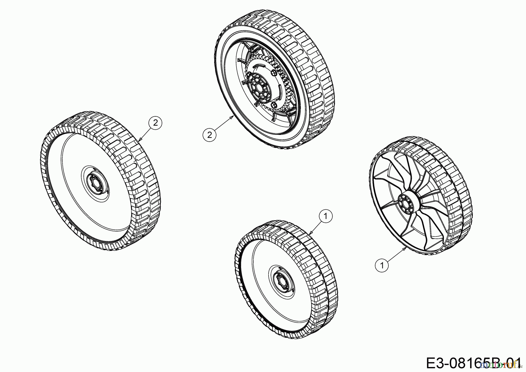  Wolf-Garten Motormäher mit Antrieb A 4600 A 12C-TOSC650 (2021) Räder