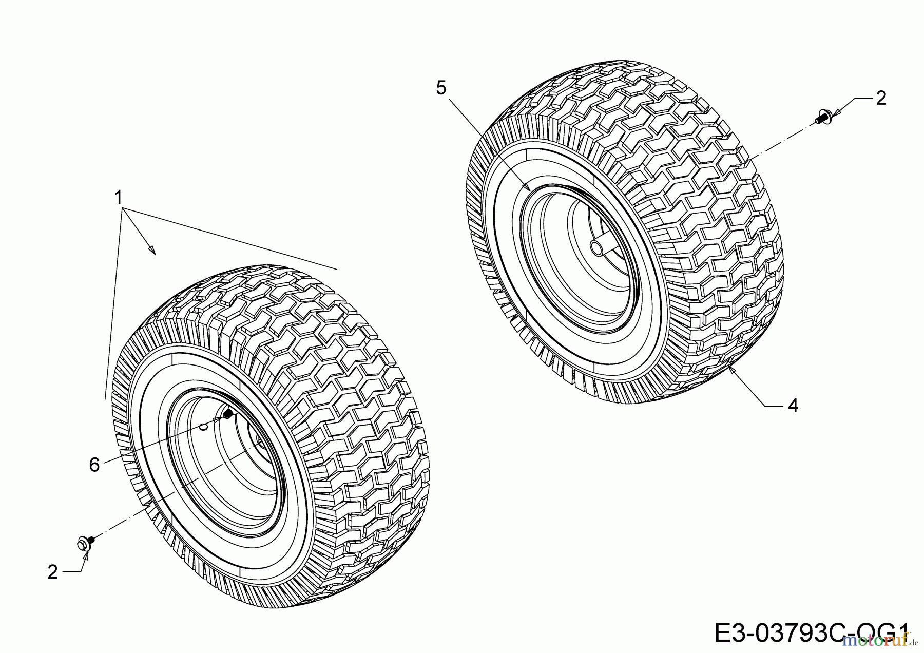  WOLF-Garten Expert Rasentraktoren E 13/96 T 13H2765F650  (2018) Räder hinten