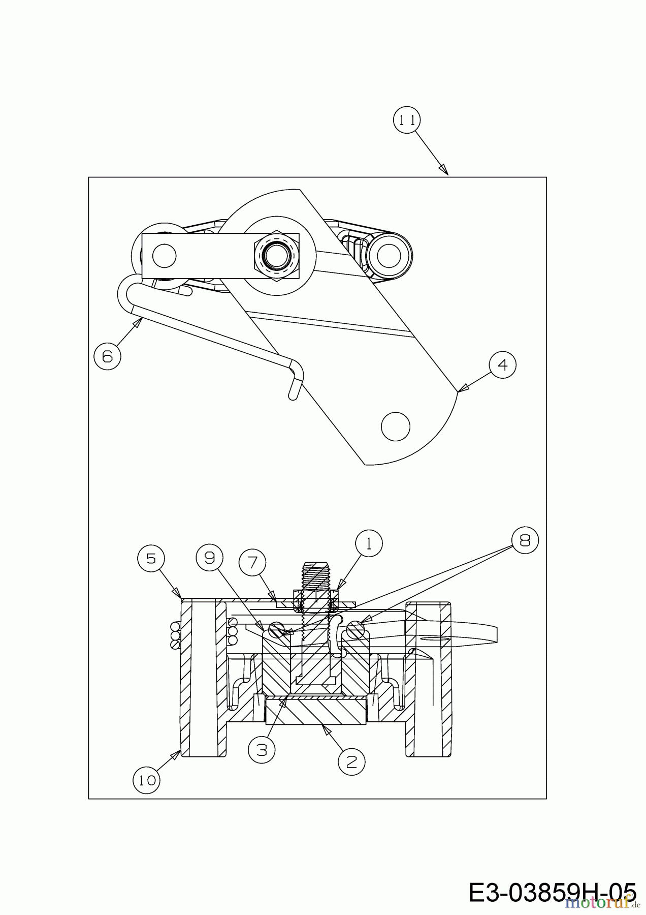  Wolf-Garten Rasentraktoren 92.130 T 13IH76WE650  (2018) Bremse