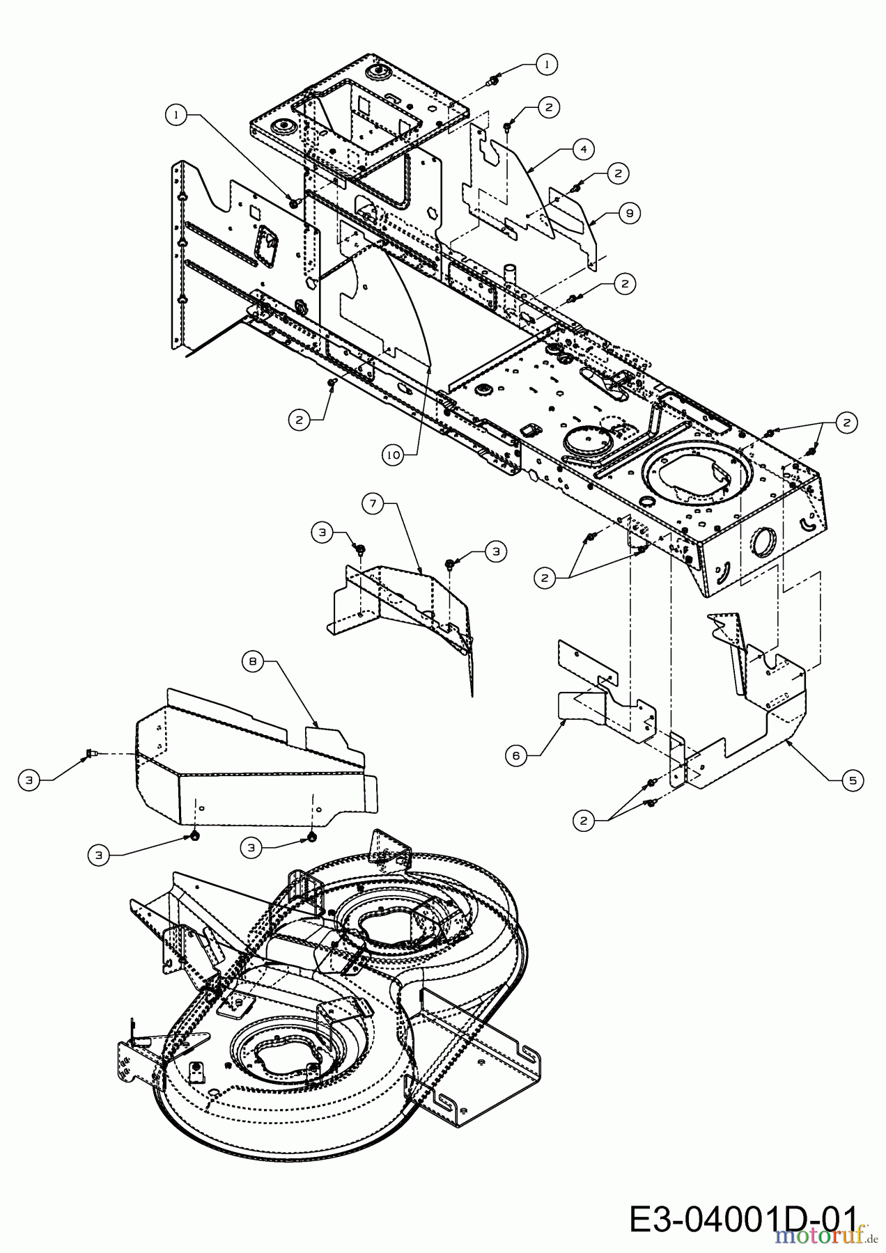  Wolf-Garten Rasentraktoren 92.130 T 13HH76WE650  (2017) Keilriemenschutz Mähwerk E (36