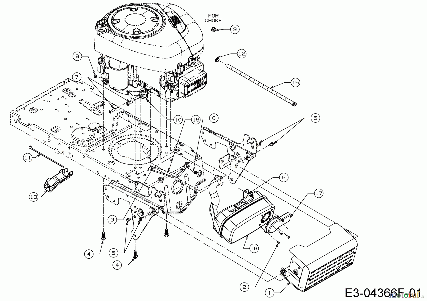  Wolf-Garten Rasentraktoren A 96.165 H 13HN79WF650  (2015) Motorzubehör