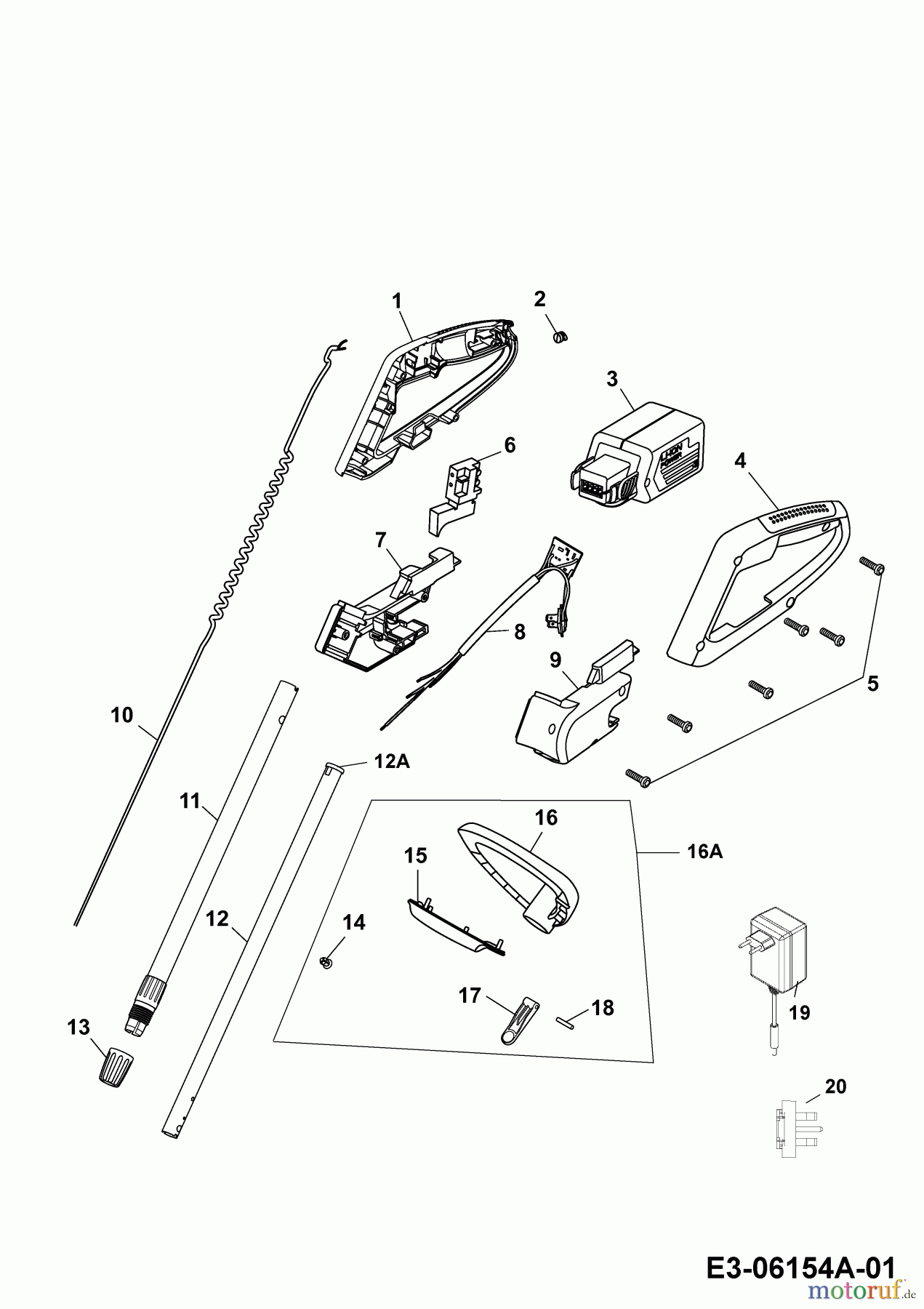  Wolf-Garten Akkutrimmer Li-Ion Power GT 815 7134882 Serie C  (2009) Holm