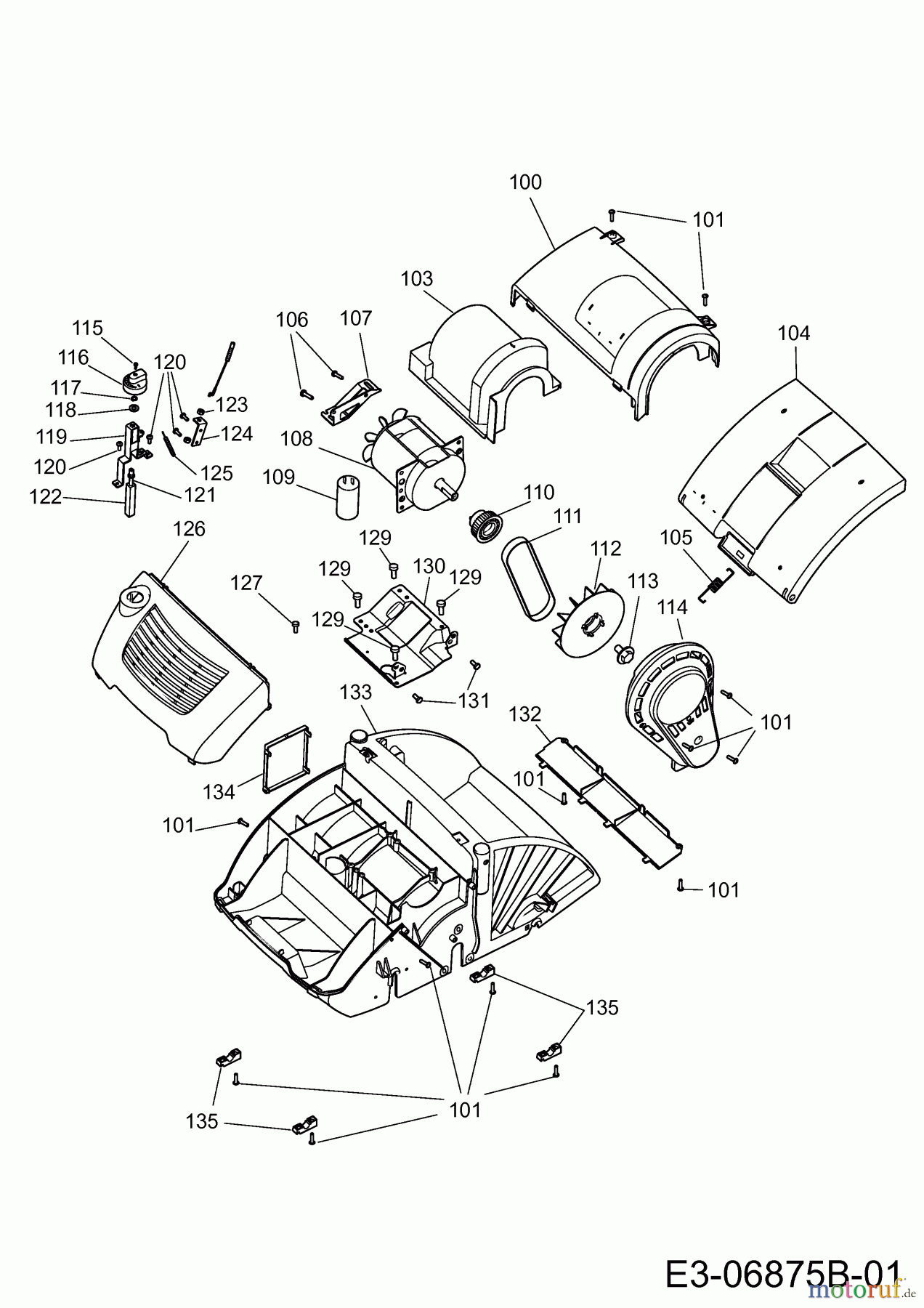  Wolf-Garten Elektrovertikutierer UV 30 EV 3630680  (2013) Elektromotor, Heckklappe, Keilriemen