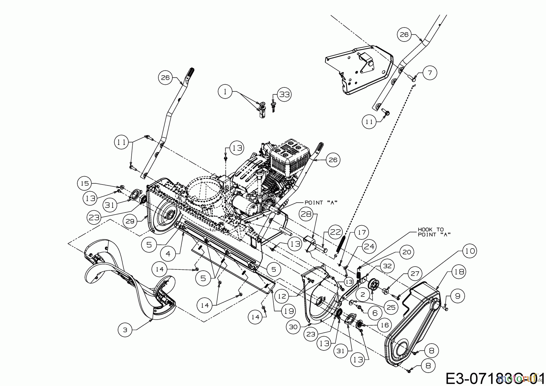  Wolf-Garten Schneefräsen SF 53 31A-2M1E650  (2018) Fräsgehäuse, Schnecke, Unterholm