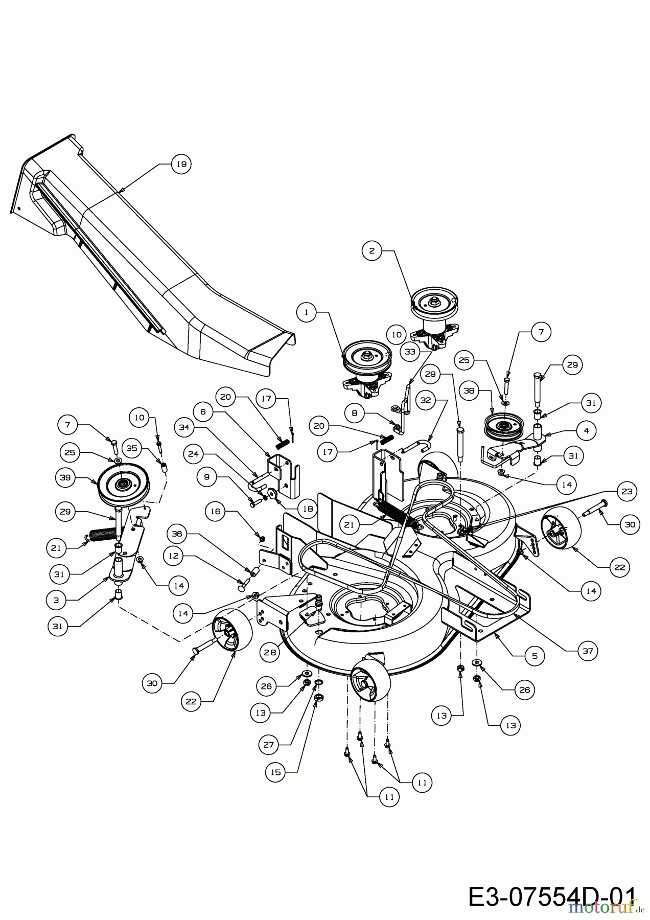  WOLF-Garten Expert Rasentraktoren Expert 92.165 A 13HN90WE650  (2015) Mähwerk E (36