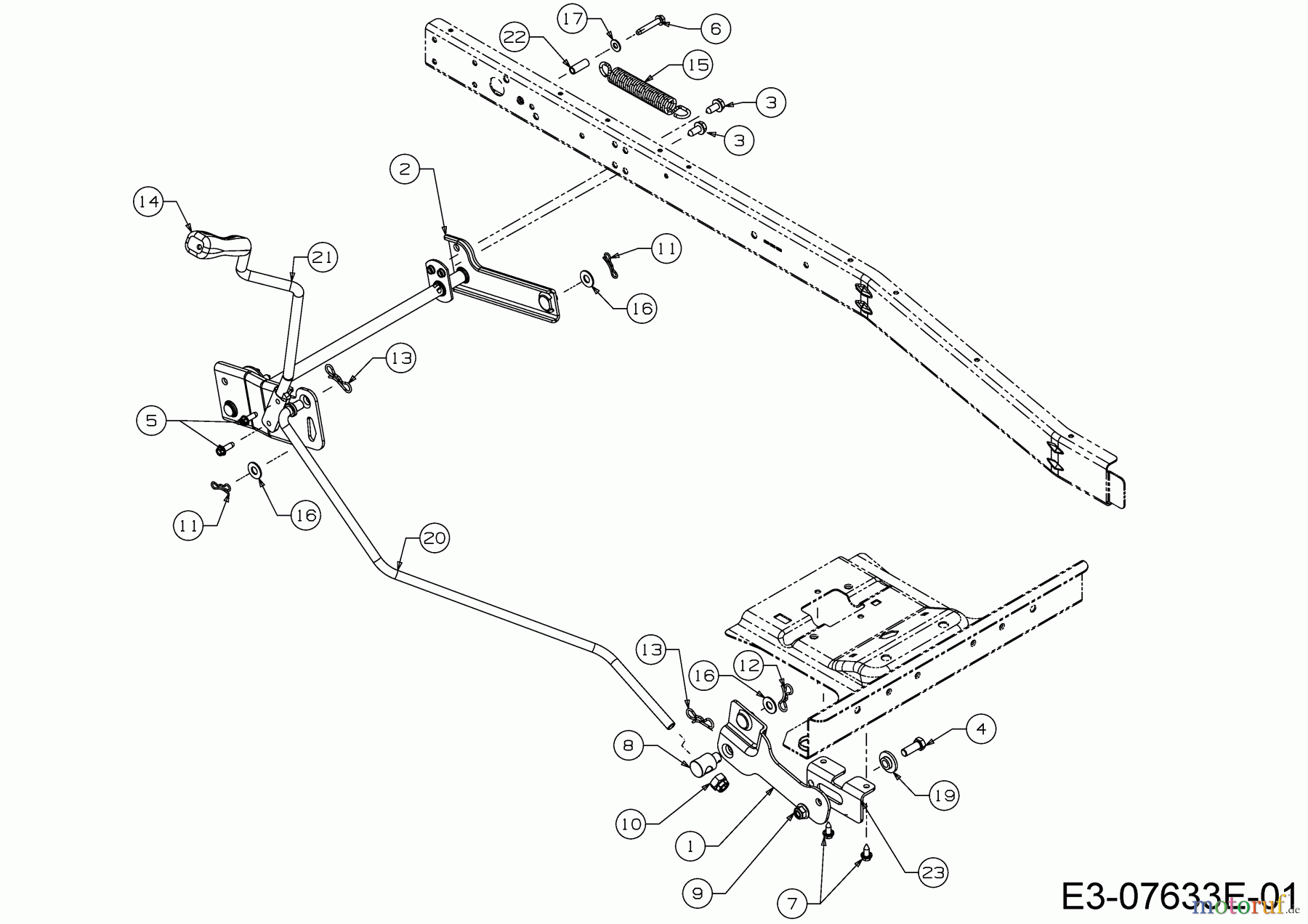  WOLF-Garten Expert Rasentraktoren Expert Scooter Pro Hydro 13A221HD650  (2017) Mähwerksaushebung
