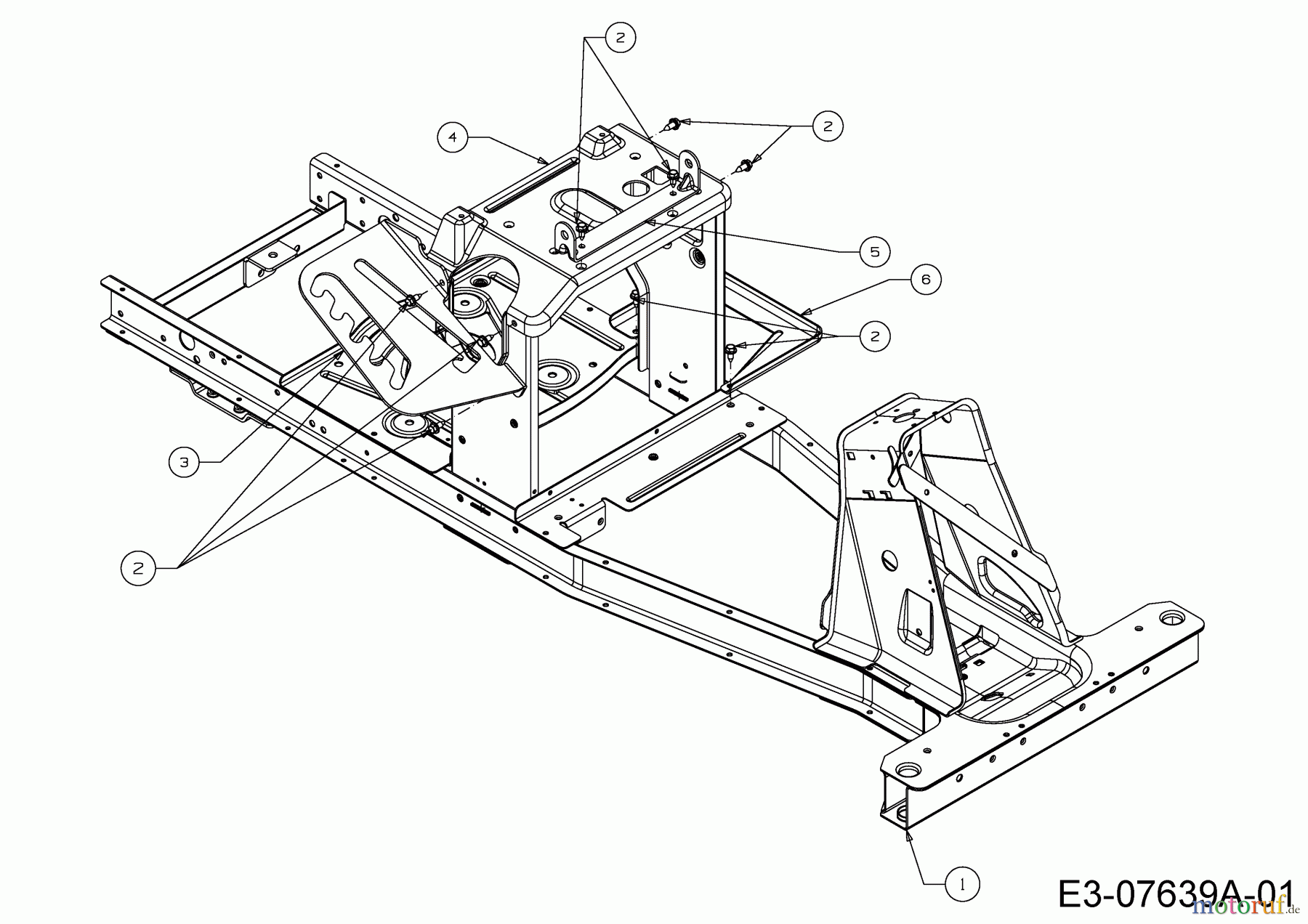  Wolf-Garten Rasentraktoren Scooter Pro 13A226ED650  (2012) Rahmen