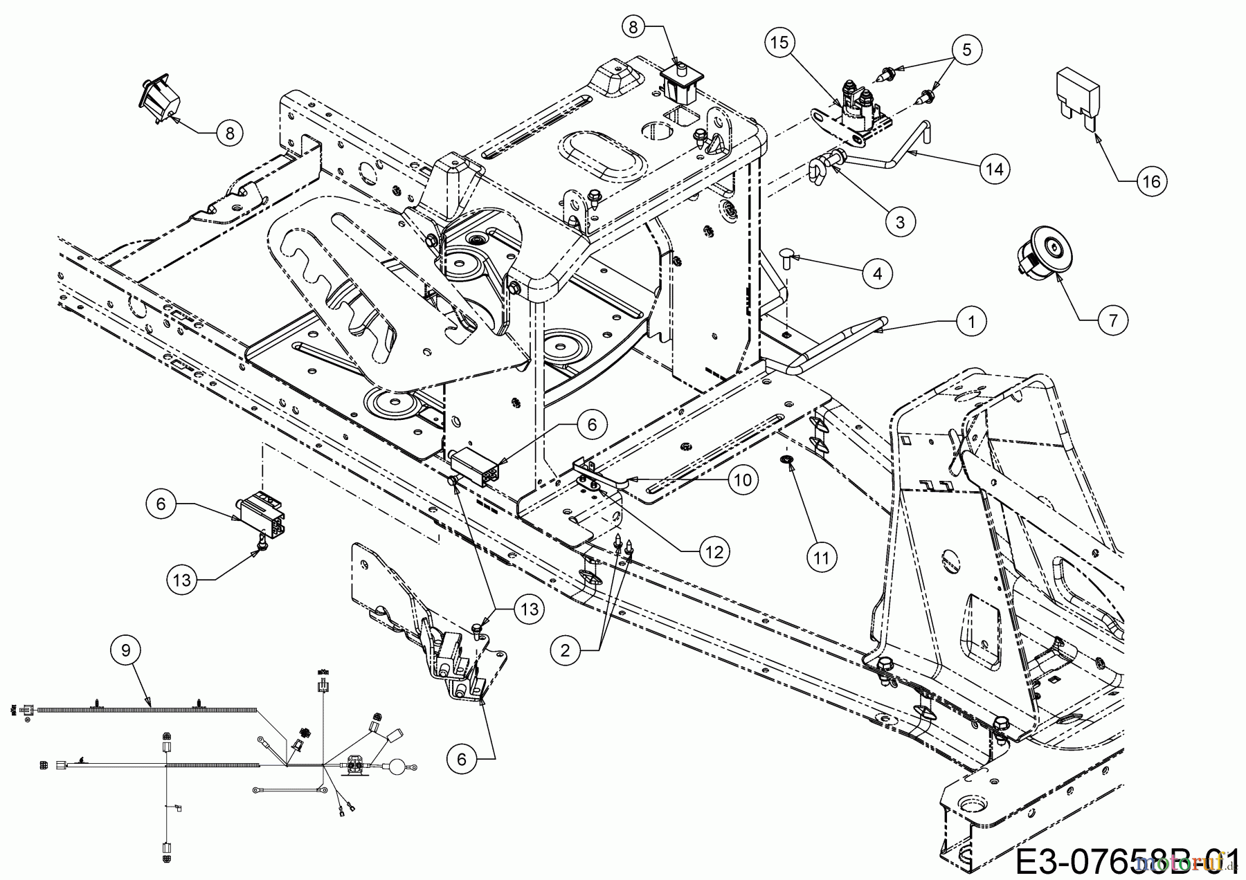  WOLF-Garten Expert Rasentraktoren Expert Scooter Pro 13B226ED650  (2014) Elektroteile