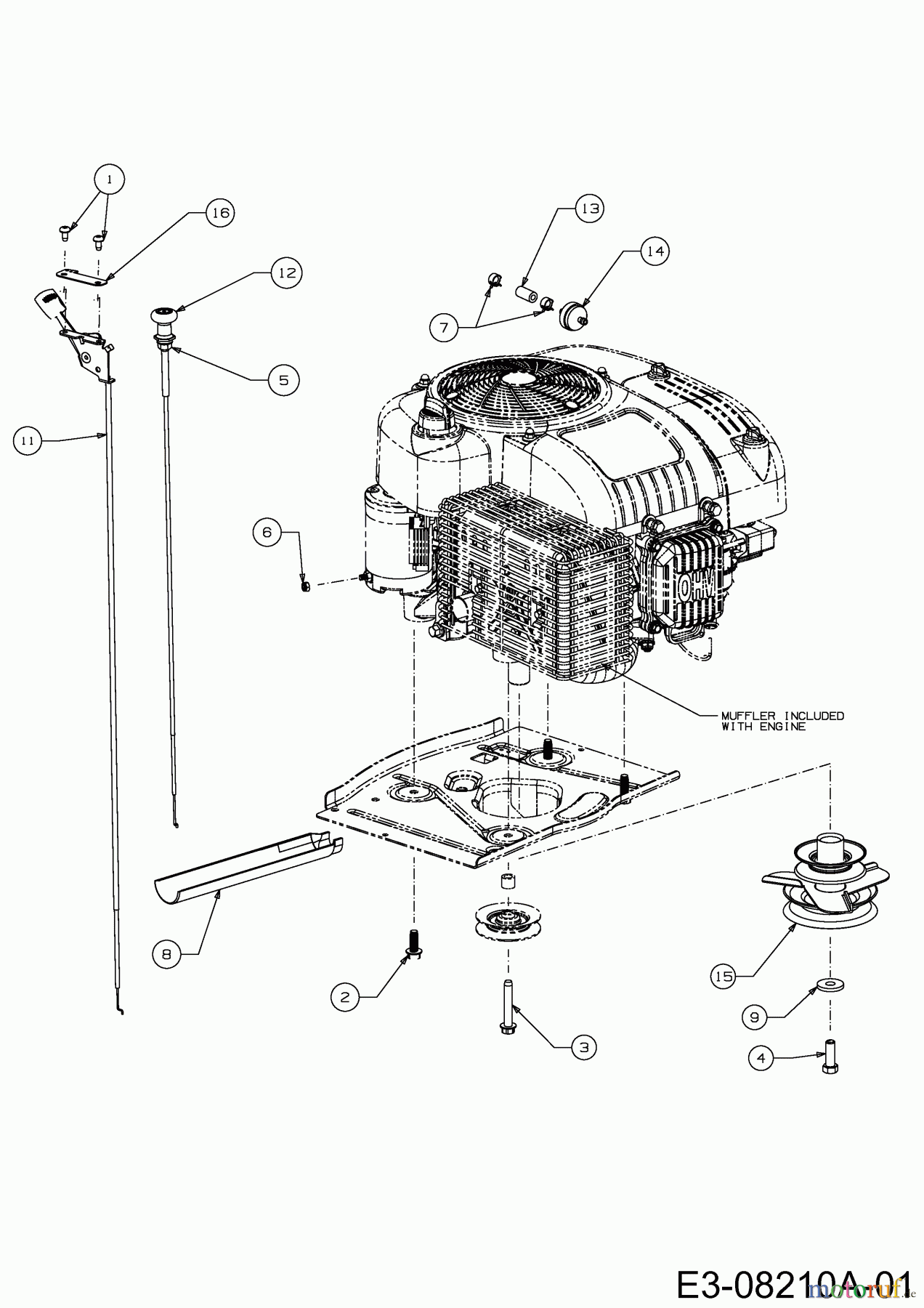  Wolf-Garten Rasentraktoren Scooter Pro 13B226ED650  (2013) Choke- und Gaszug, Motorzubehör