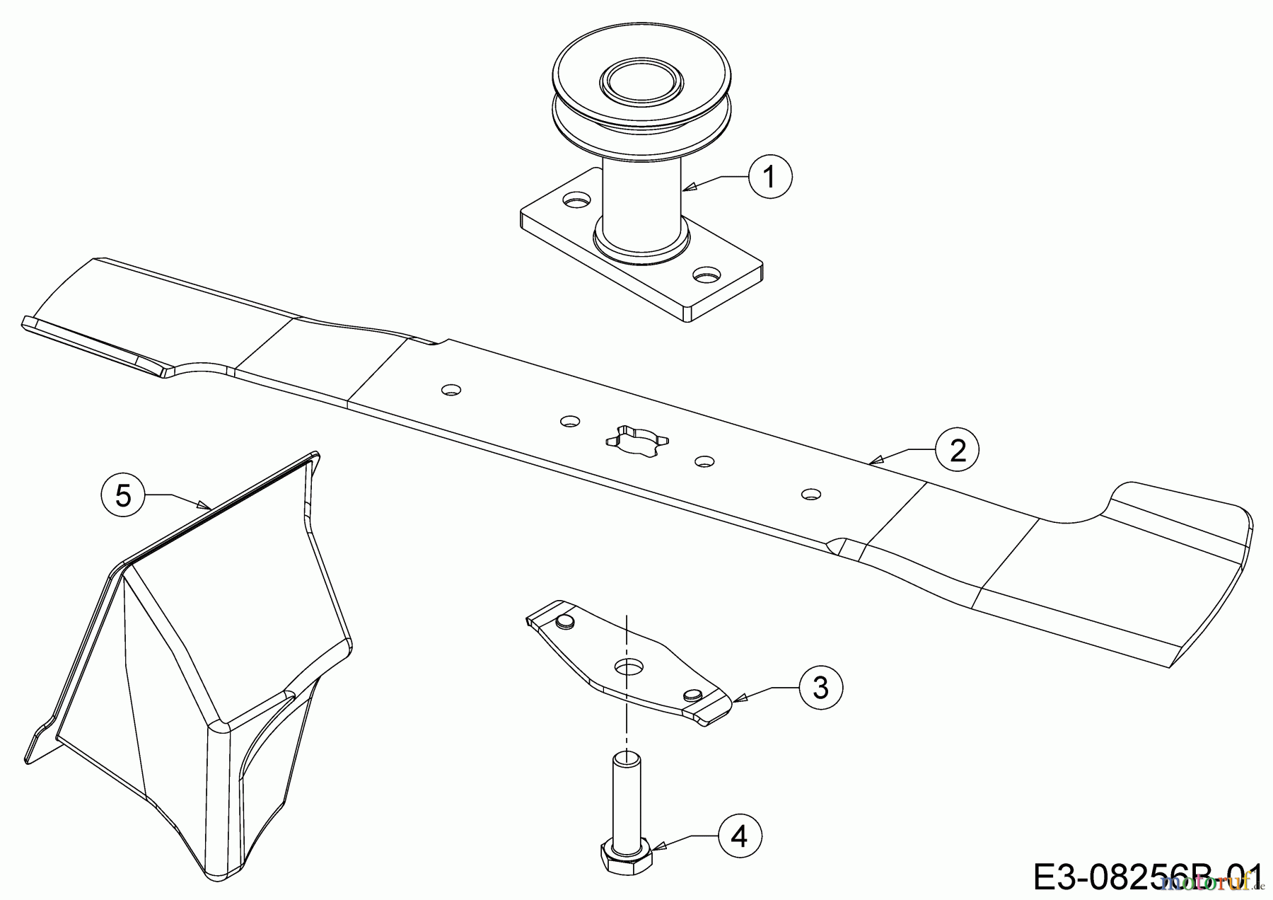  WOLF-Garten Expert Motormäher mit Antrieb Expert 53 BA V HW 12ABPV5L650  (2018) Messer, Messeraufnahme, Mulchstopfen