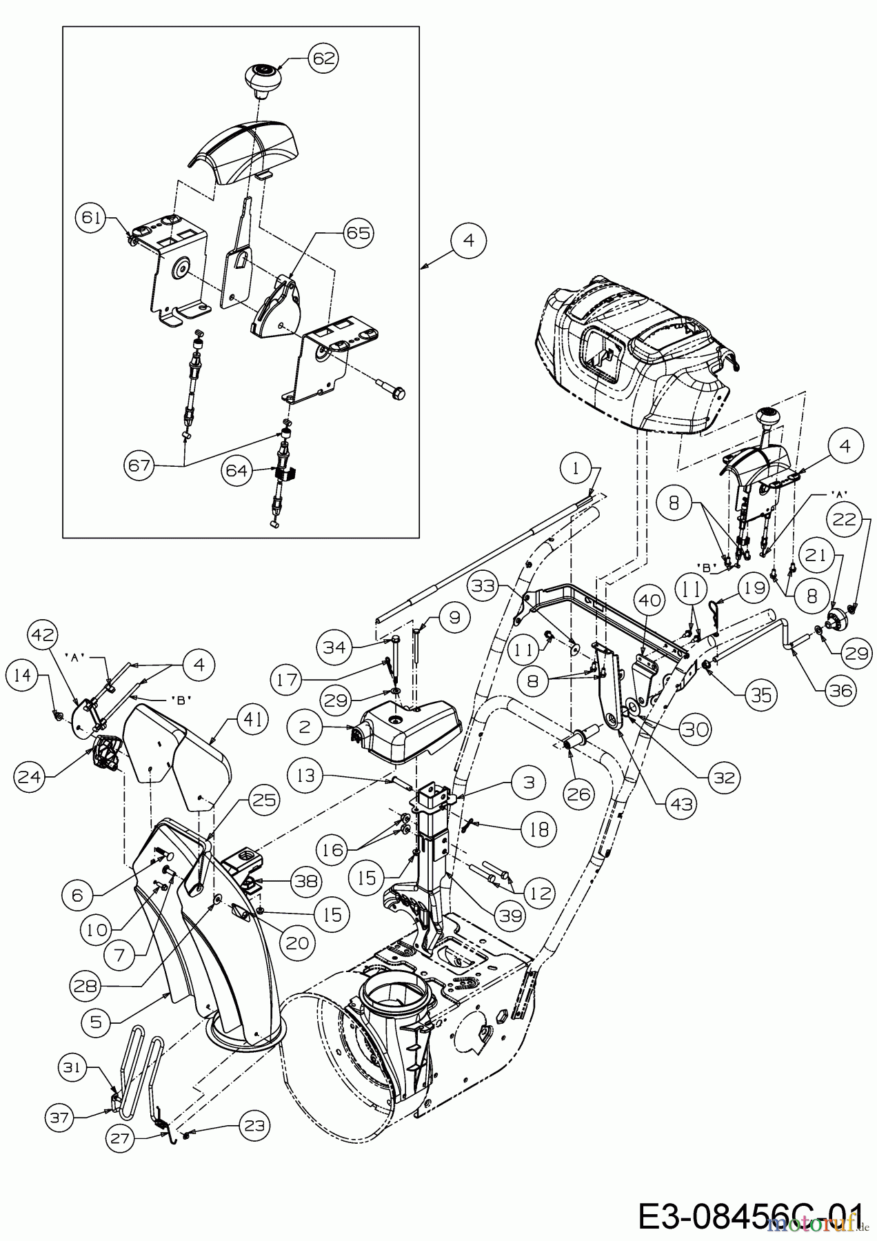  WOLF-Garten Expert Schneefräsen Expert 7190 HD 31AY55SY650  (2016) Auswurfschacht, Joystick