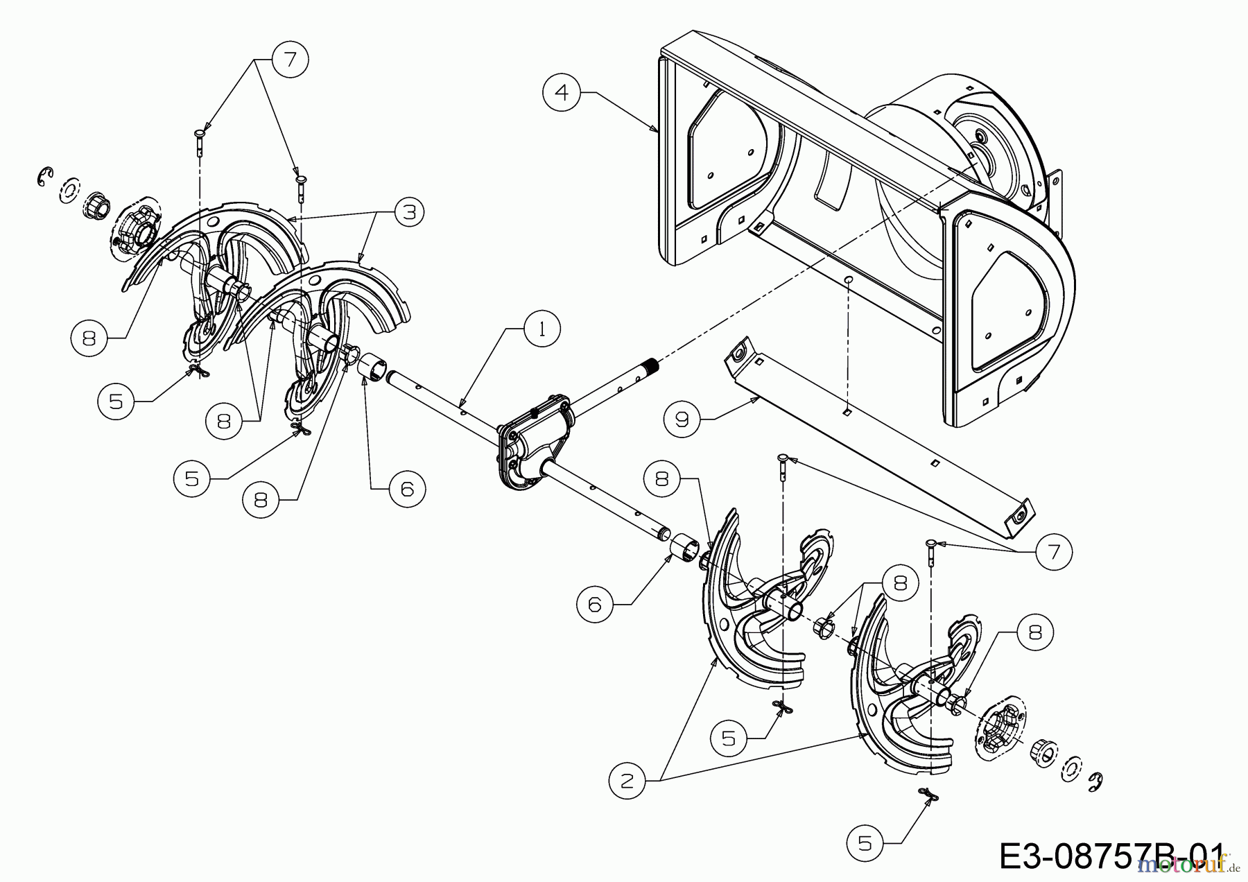  Wolf-Garten Schneefräsen SF 56 31A-3AAD650  (2019) Fräsgehäuse, Schnecke, Schneckengetriebe