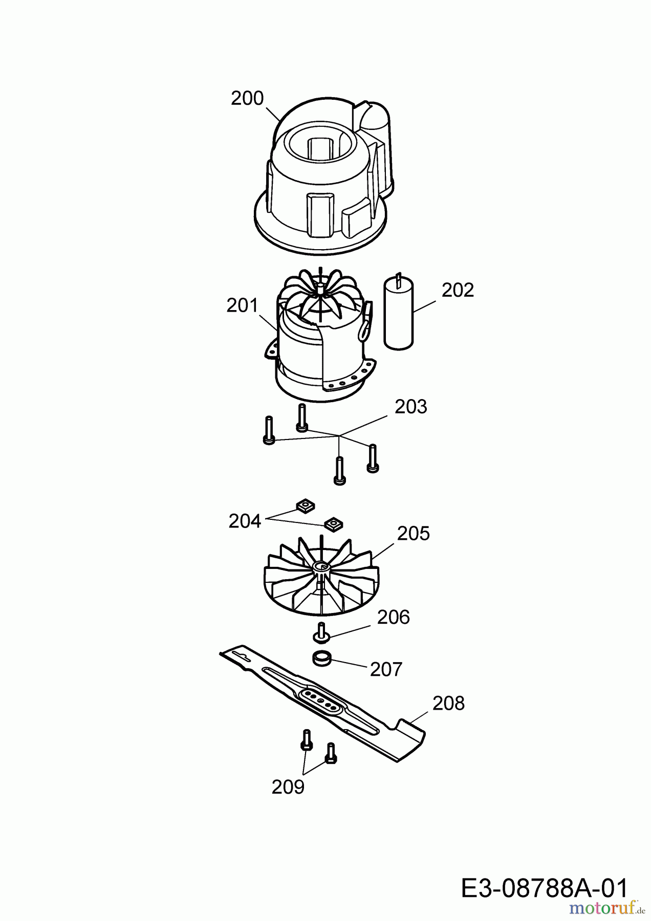  WOLF-Garten Expert Elektromäher Expert 34 E 18CWF1S-C50  (2017) Messer, Motor