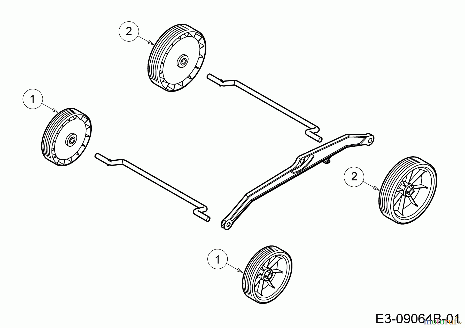  WOLF-Garten Expert Elektromäher Expert 37 E 18CWG1H-C50  (2017) Räder