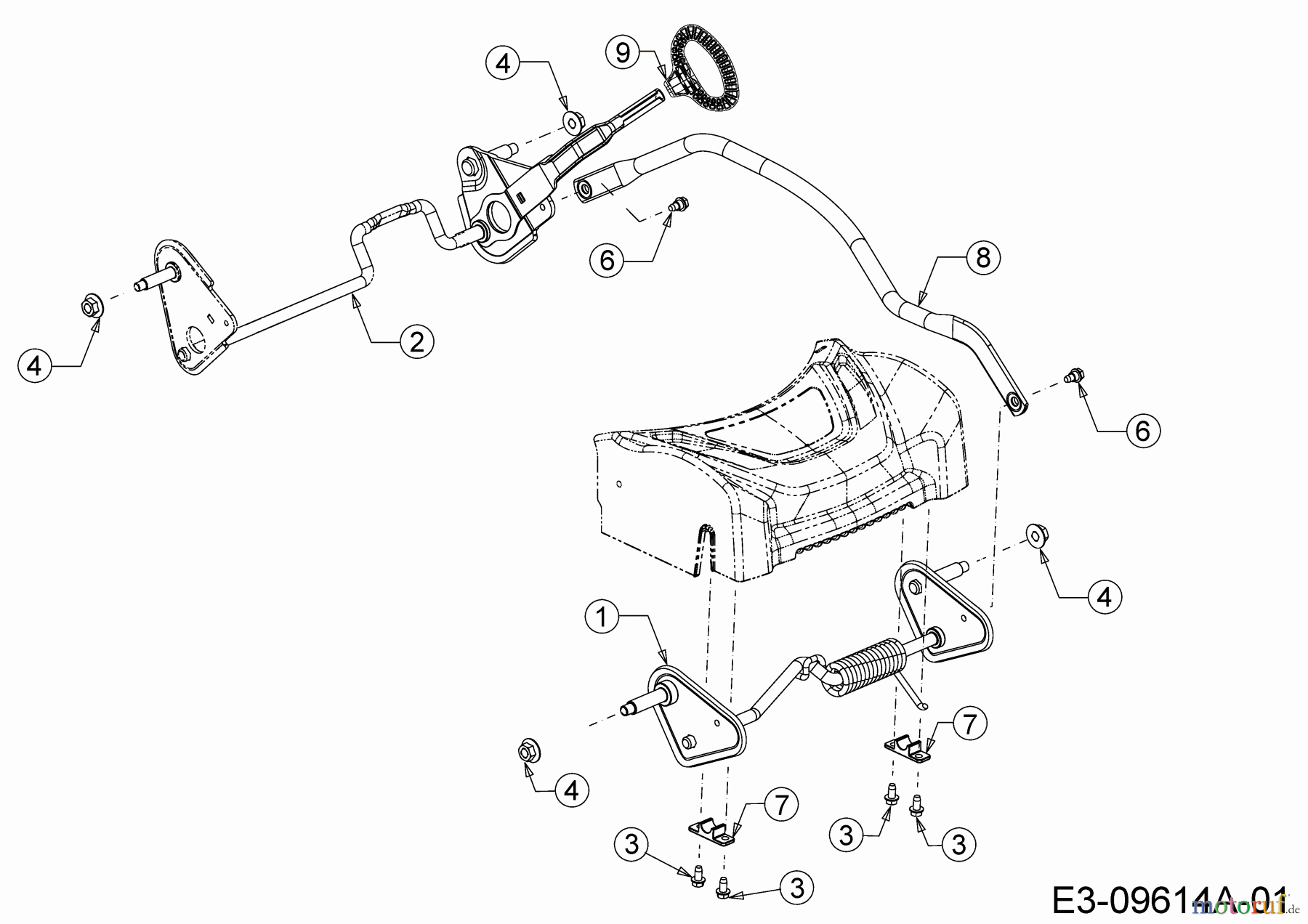  WOLF-Garten Expert Motormäher mit Antrieb Expert 460 AE 12AETUS7650  (2018) Achsen, Höhenverstellung