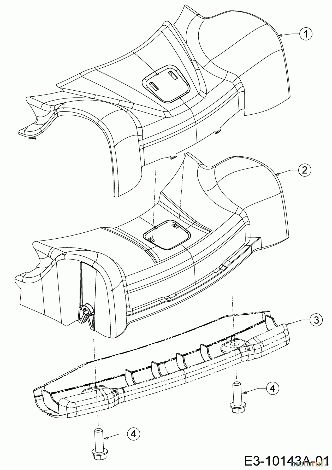  WOLF-Garten Expert Motormäher mit Antrieb Expert 530 A 12C-PUKC650  (2017) Abdeckung Vorderachse