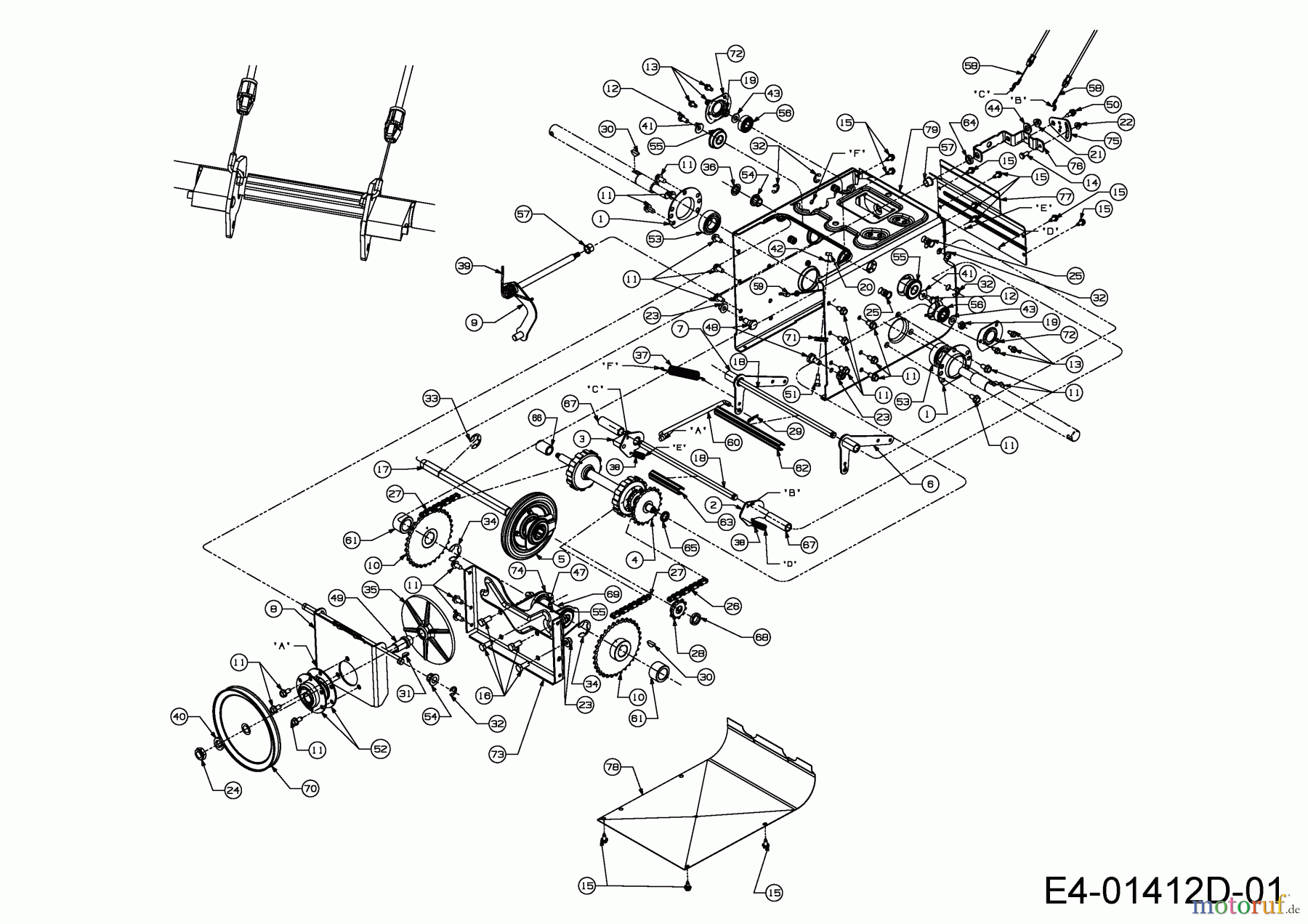  WOLF-Garten Expert Schneefräsen Expert 84110 31AY95SV650  (2016) Fahrantrieb