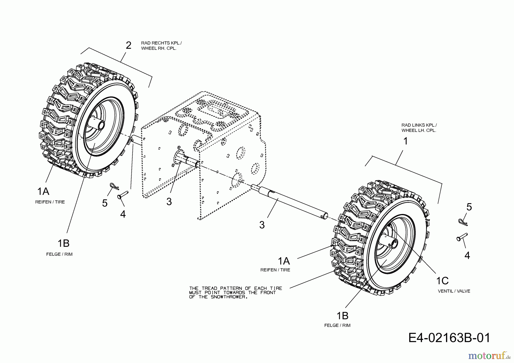  WOLF-Garten Expert Schneefräsen Expert 84110 31AY95SV650  (2016) Räder